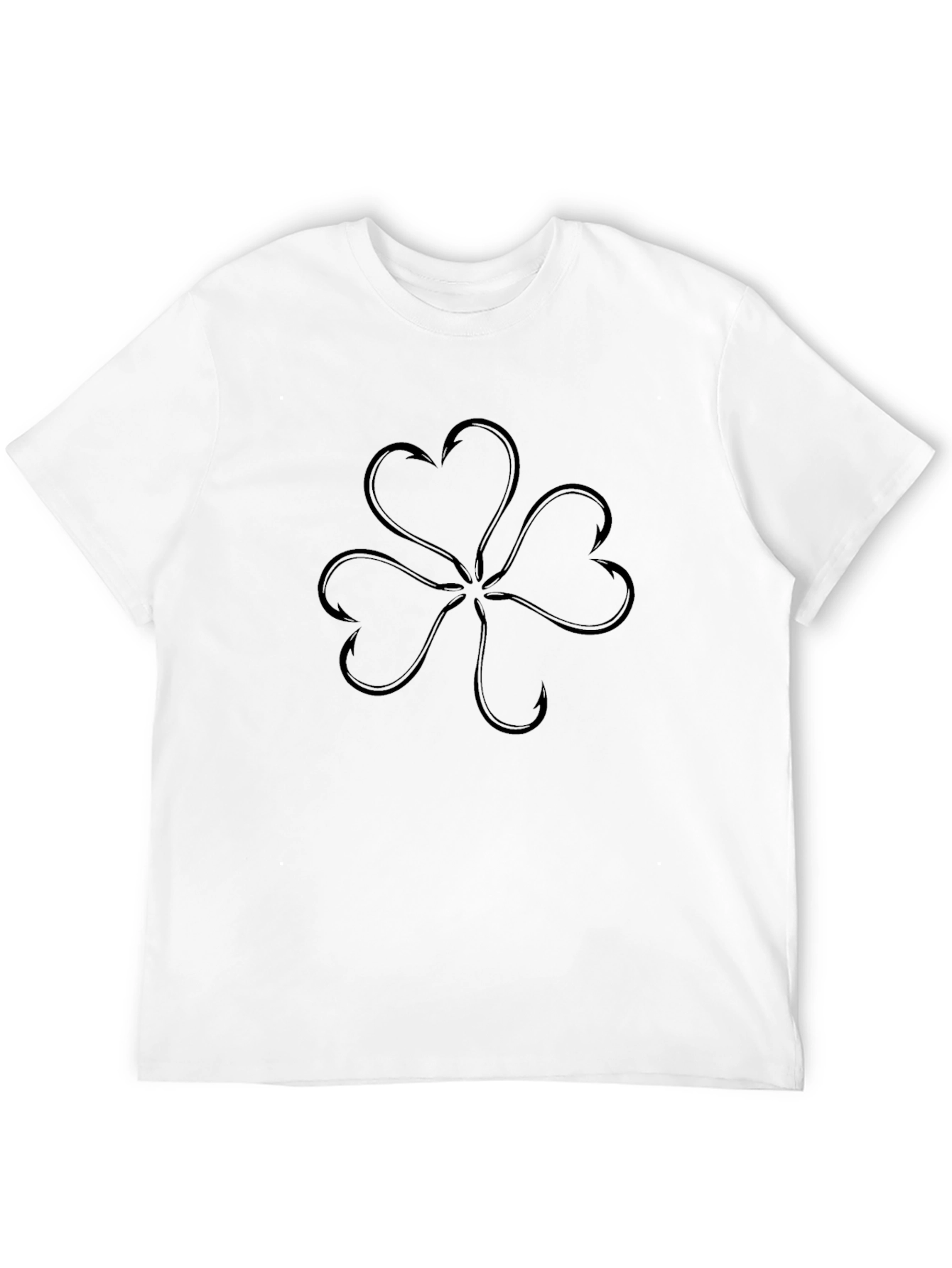 Shamrock Fishing Hook T-Shirt - Black