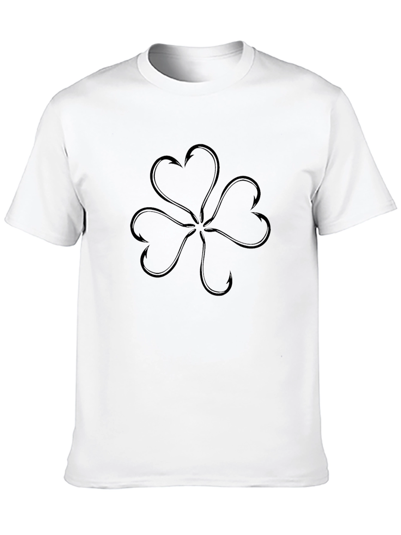 Shamrock Fishing Hook T-Shirt - Black