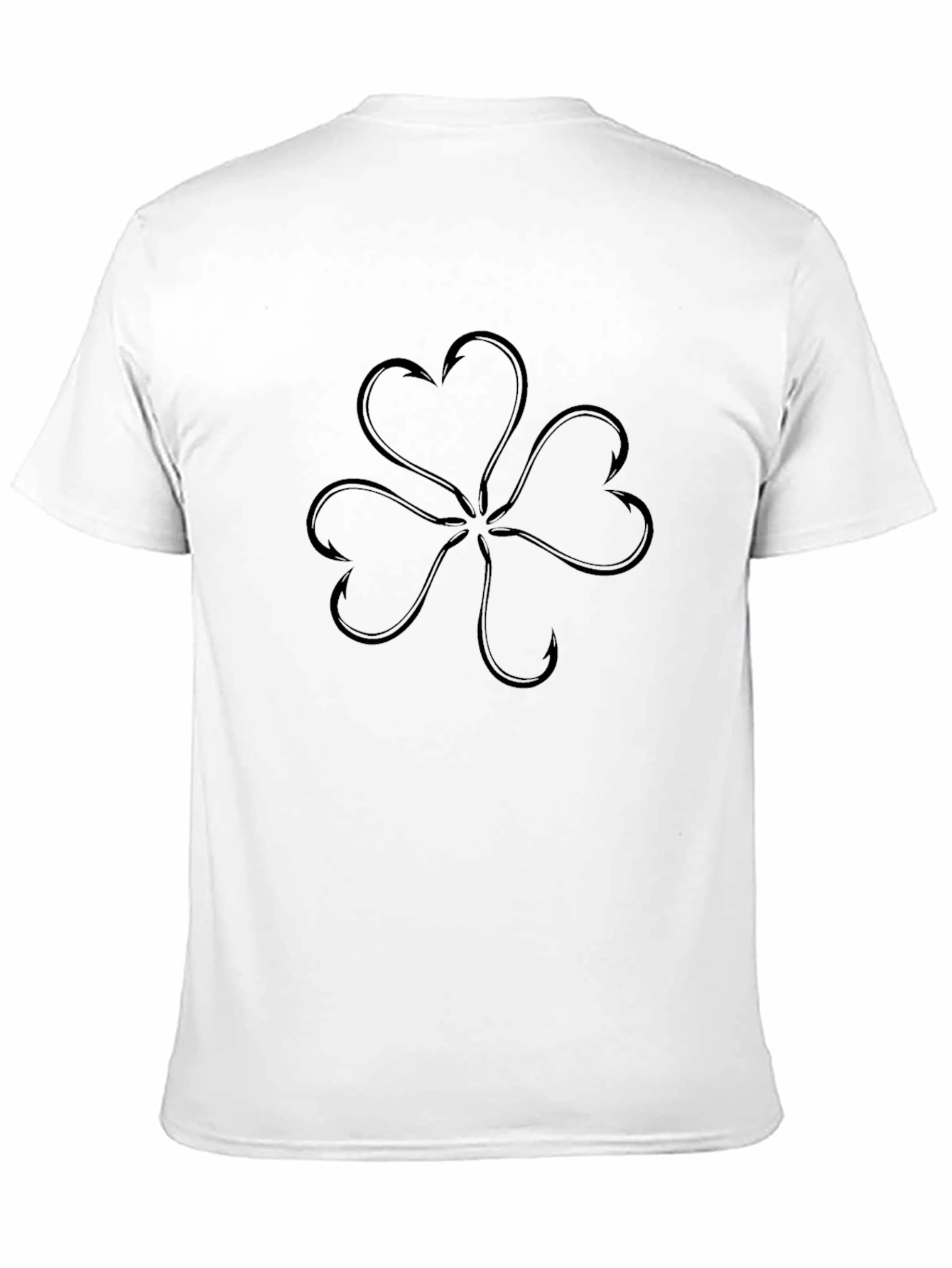 Shamrock Fishing Hook T-Shirt - Black