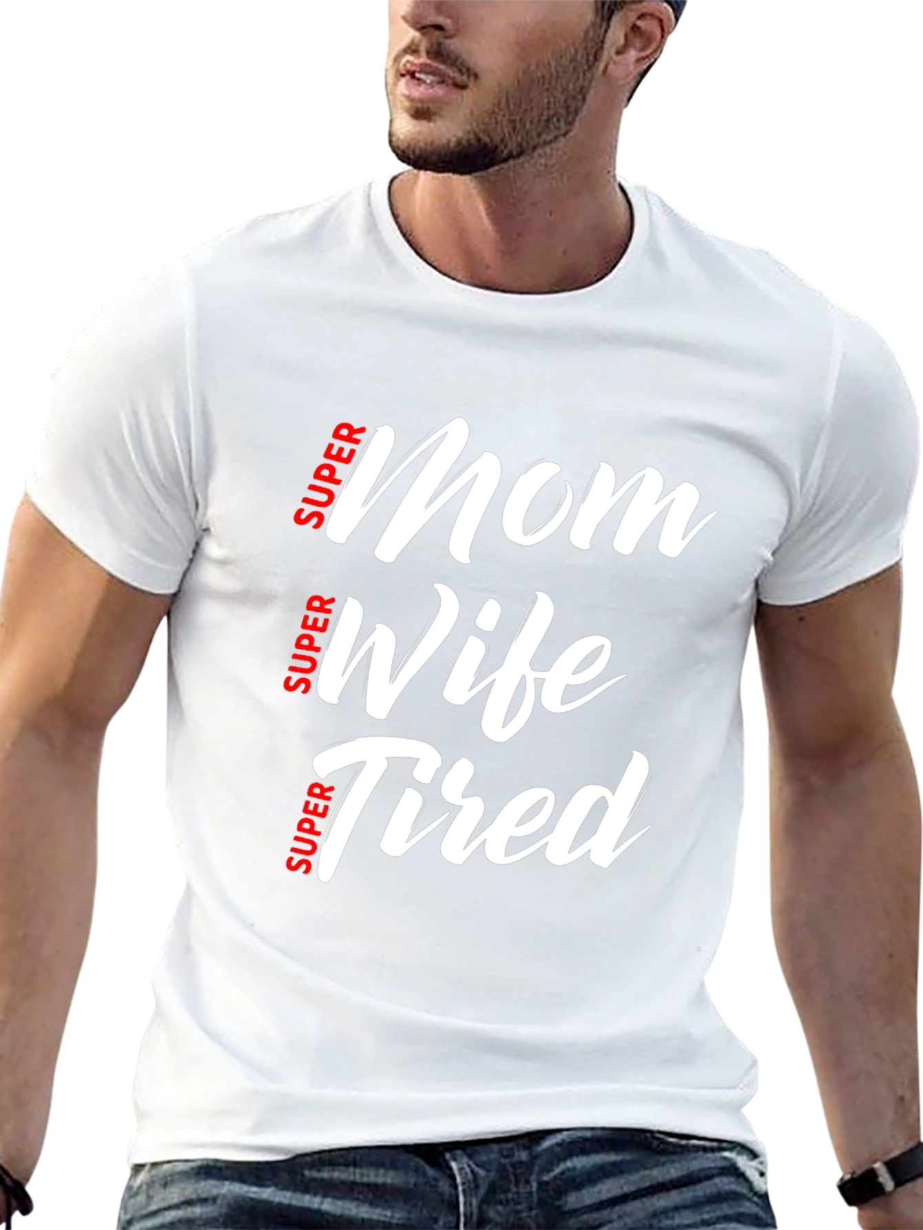 Super Mom Wife Tired Black T-Shirt