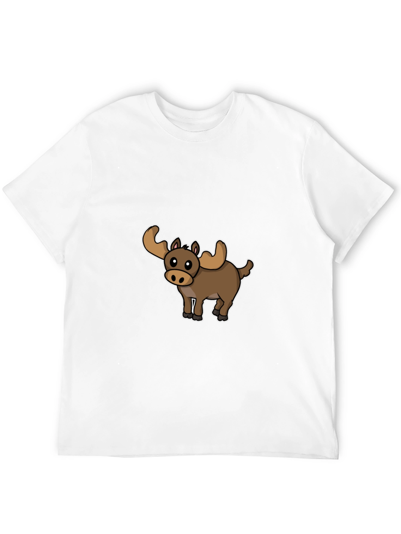 Moose Cartoon Graphic T-Shirt - Unisex