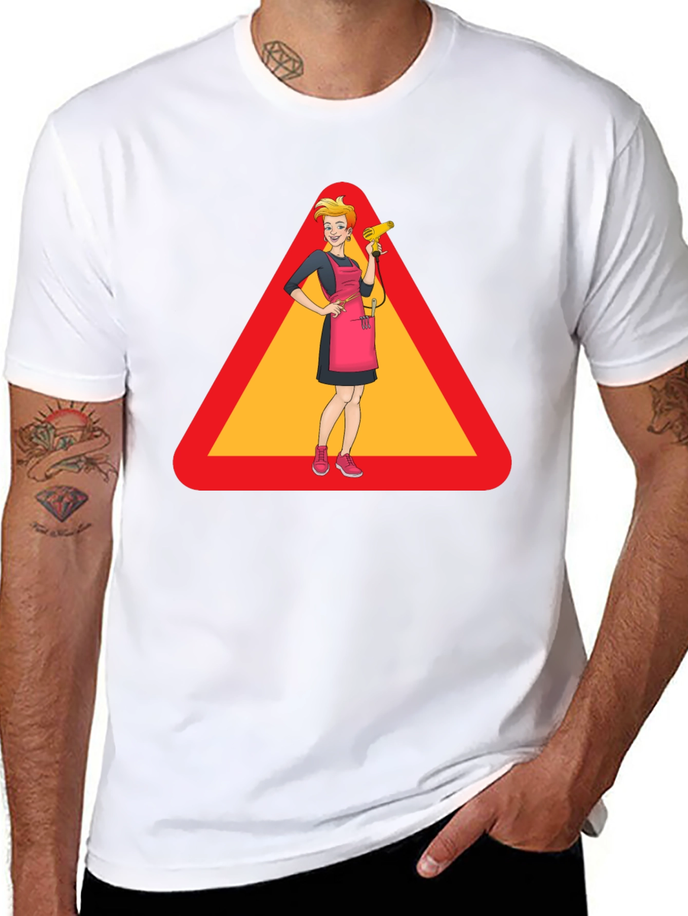 Caution: Stylish Hairdresser T-Shirt