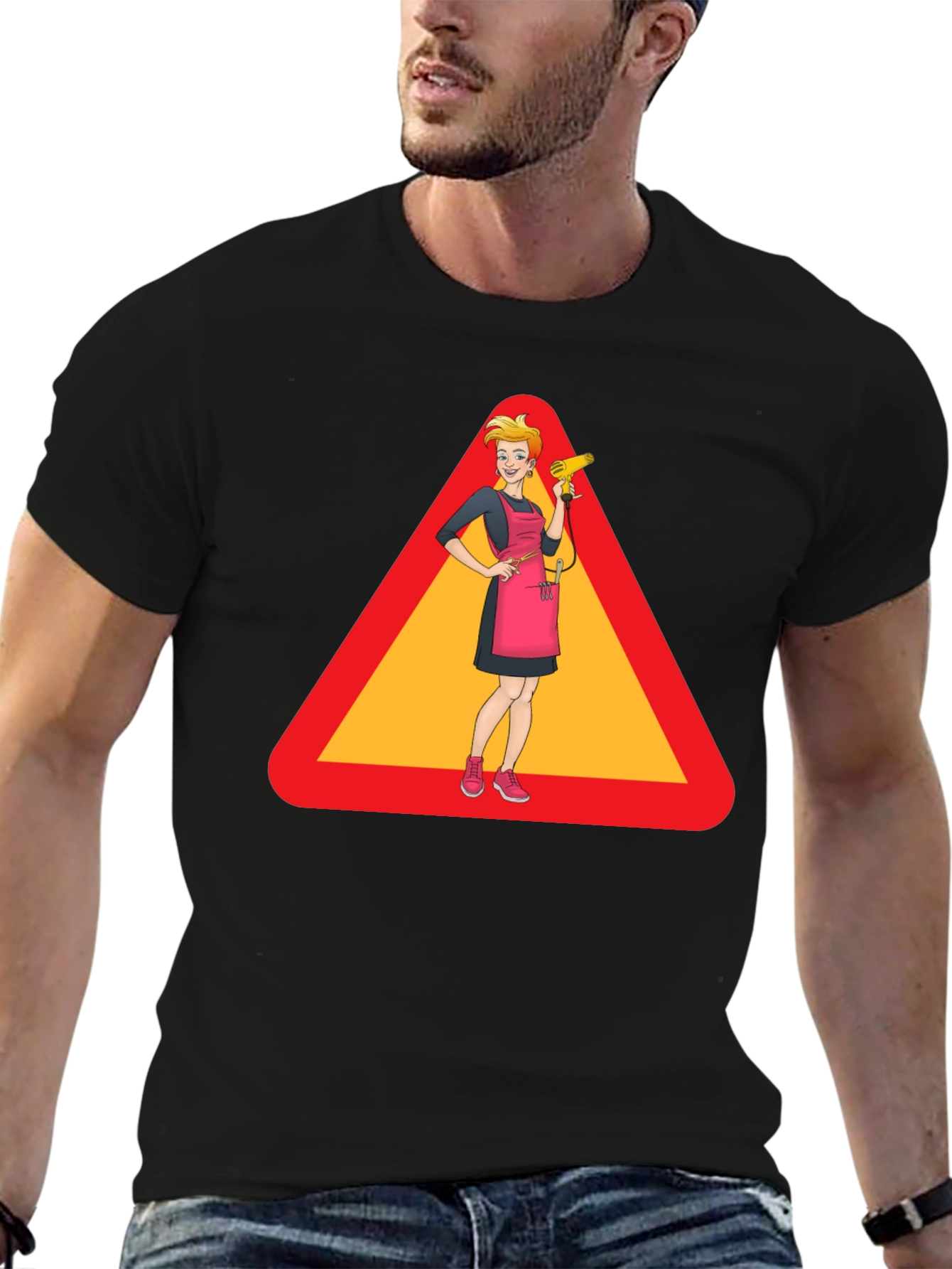 Caution: Stylish Hairdresser T-Shirt