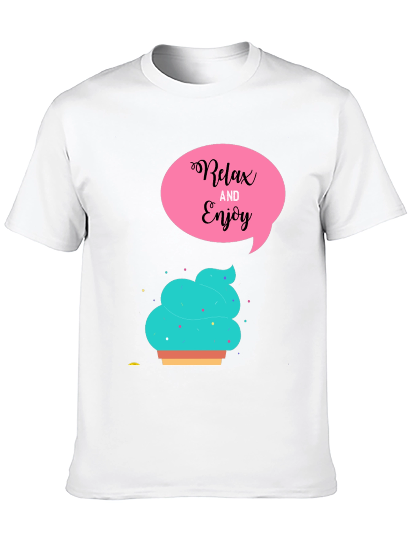 Relax & Enjoy Tee: Ice Cream Graphic T-Shirt