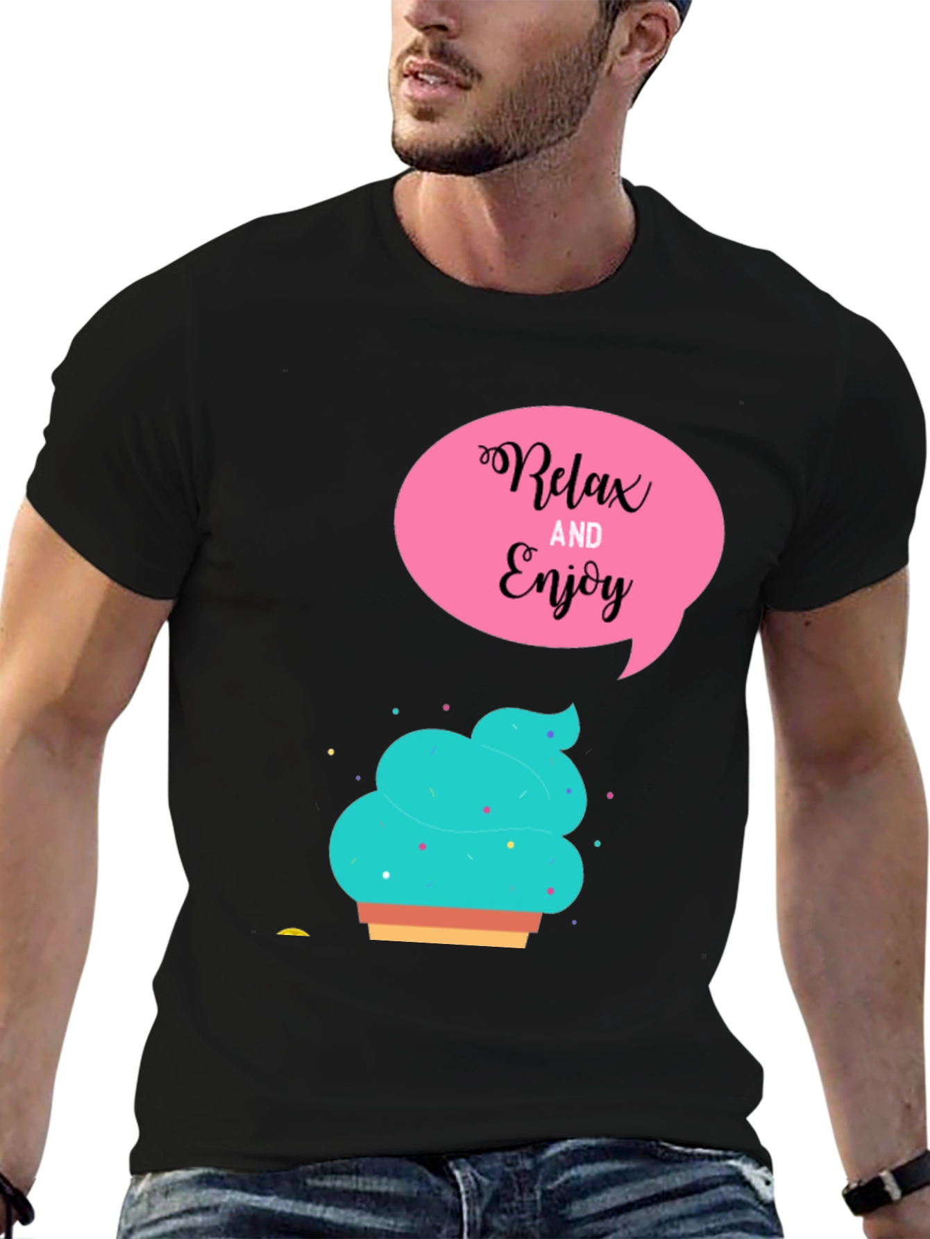 Relax & Enjoy Tee: Ice Cream Graphic T-Shirt