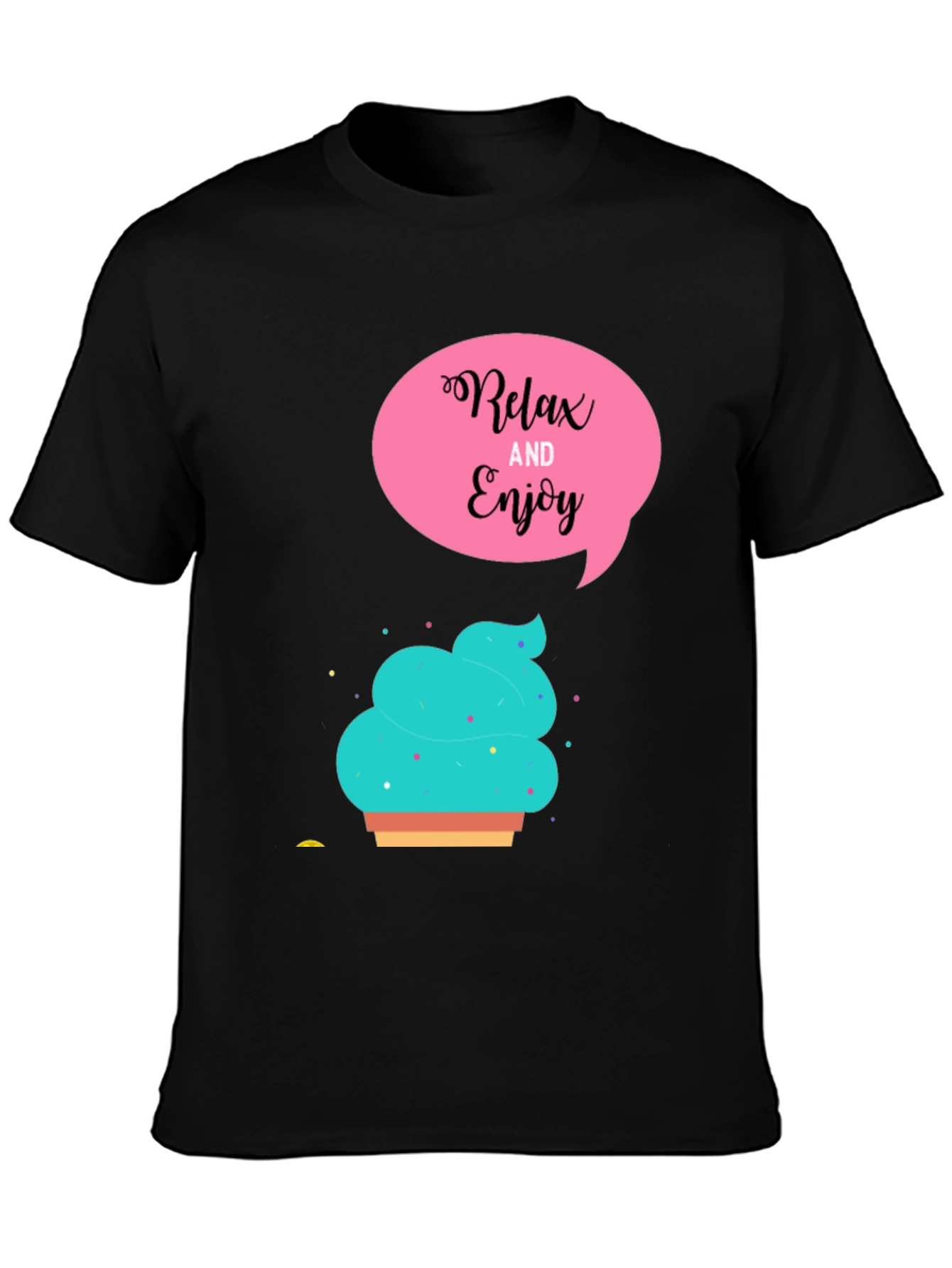Relax & Enjoy Tee: Ice Cream Graphic T-Shirt