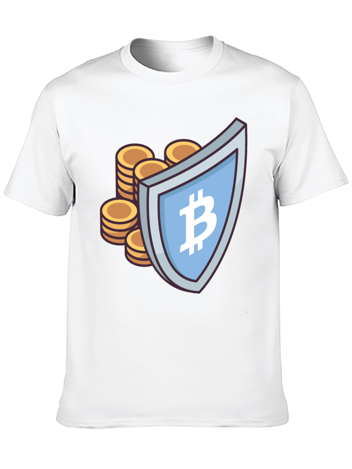 Bitcoin Shield Graphic Tee - Crypto Currency T-Shirt