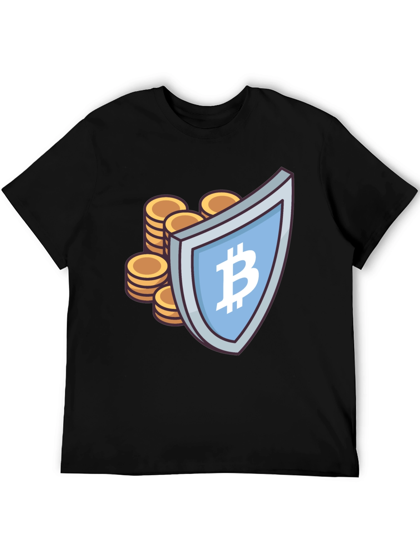 Bitcoin Shield Graphic Tee - Crypto Currency T-Shirt