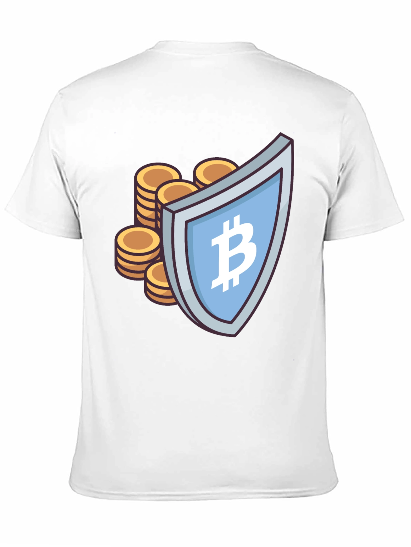 Bitcoin Shield Graphic Tee - Crypto Currency T-Shirt