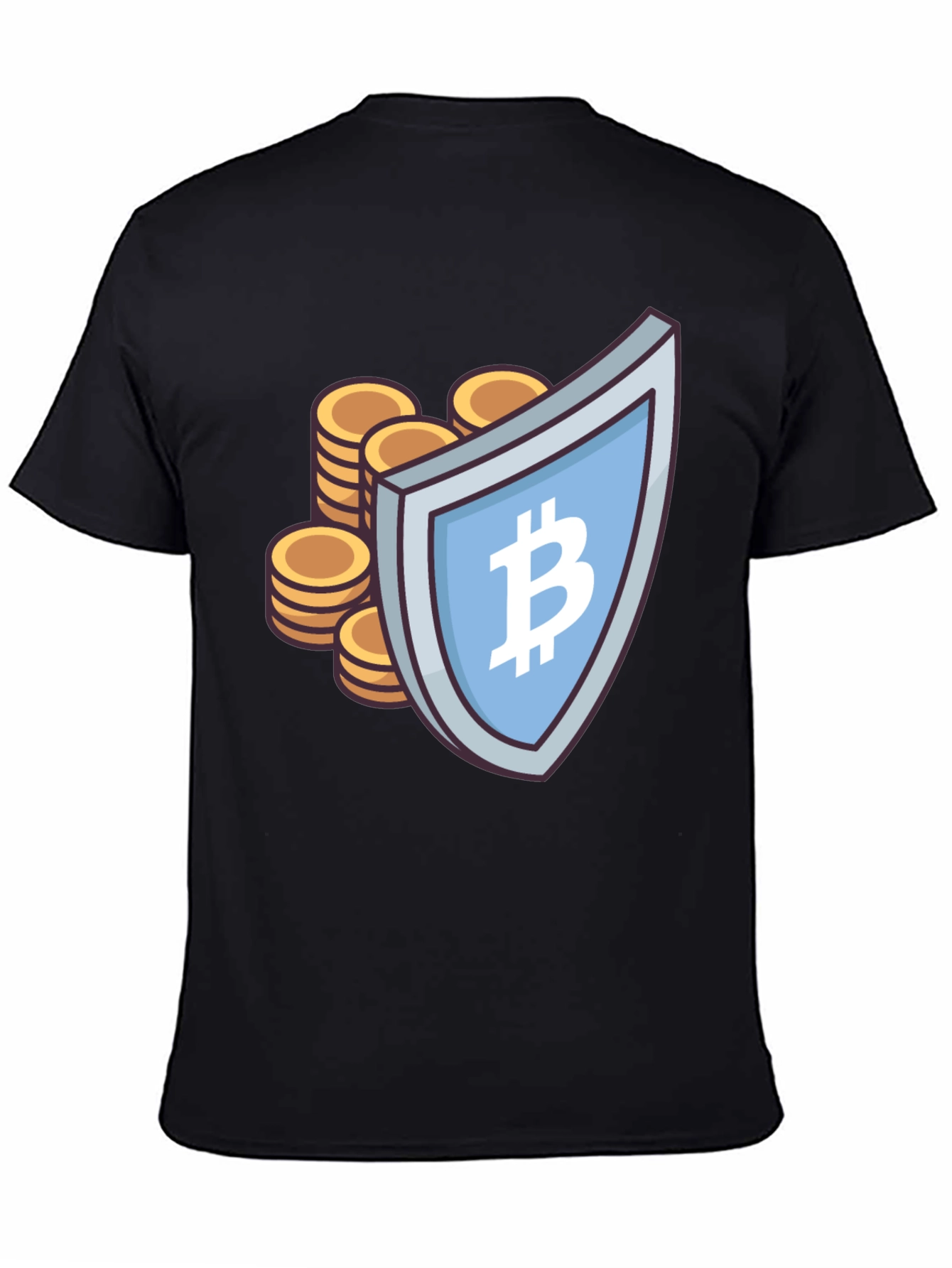 Bitcoin Shield Graphic Tee - Crypto Currency T-Shirt