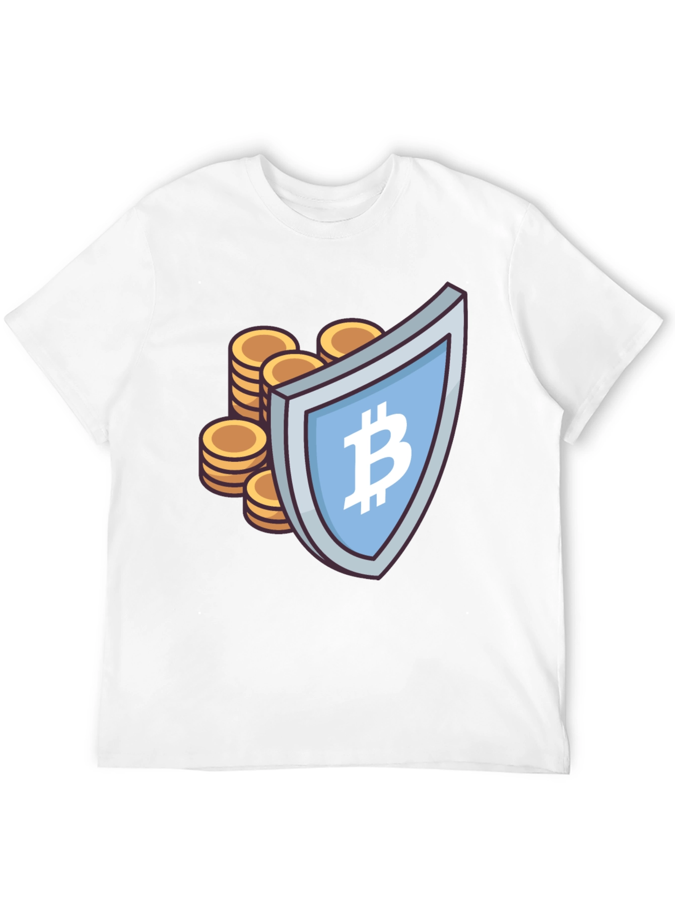 Bitcoin Shield Graphic Tee - Crypto Currency T-Shirt