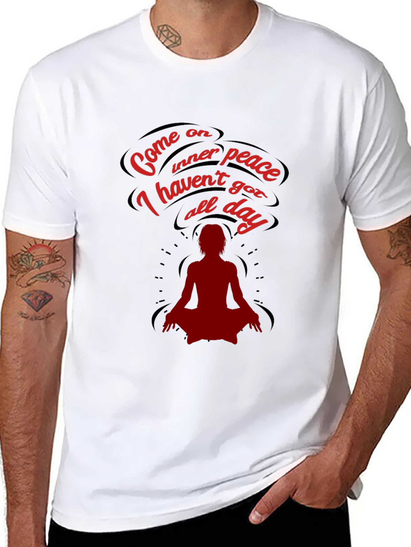 Come On Inner Peace T-Shirt - Funny Meditation Tee