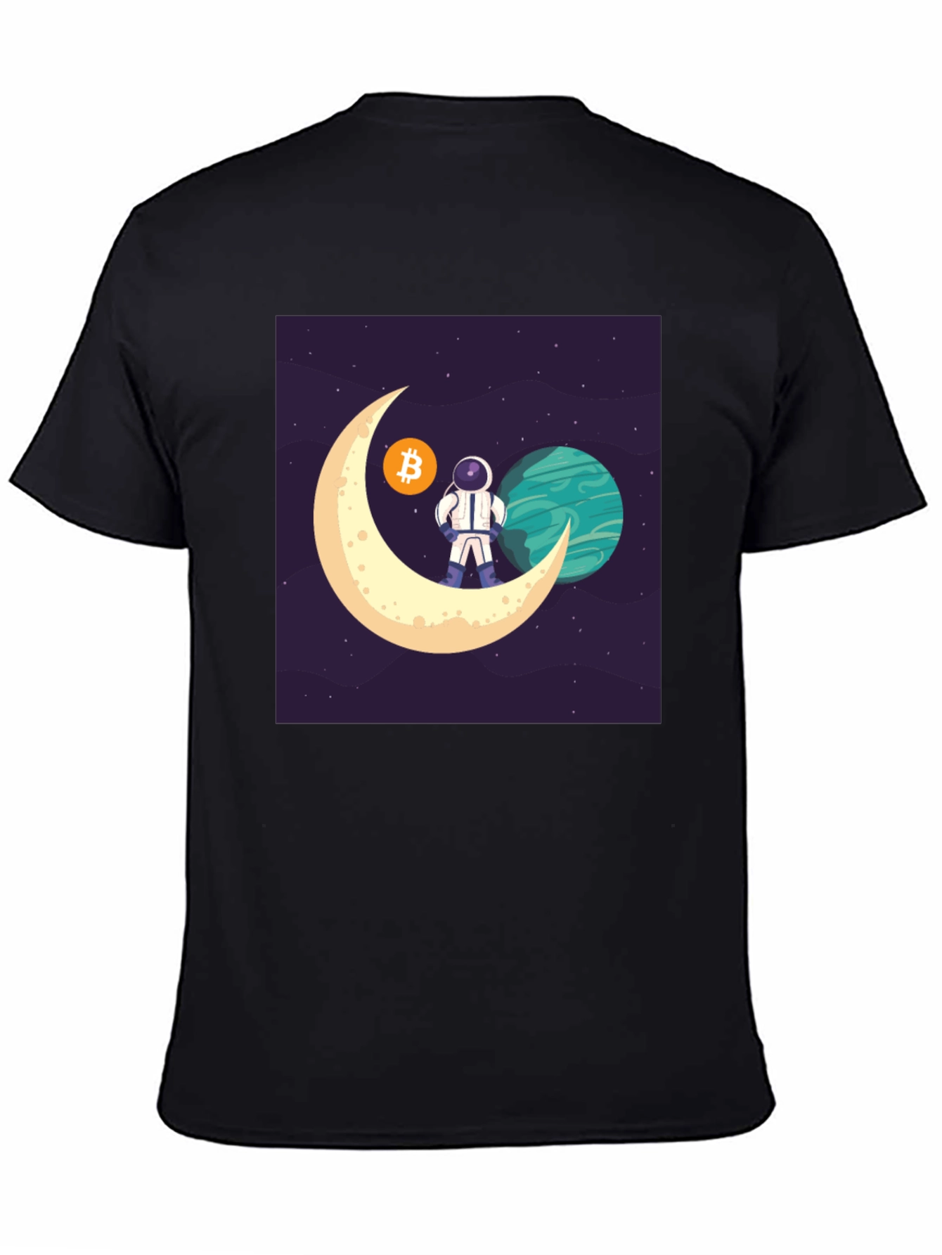 Bitcoin Astronaut T-Shirt - Crypto Moon Landing