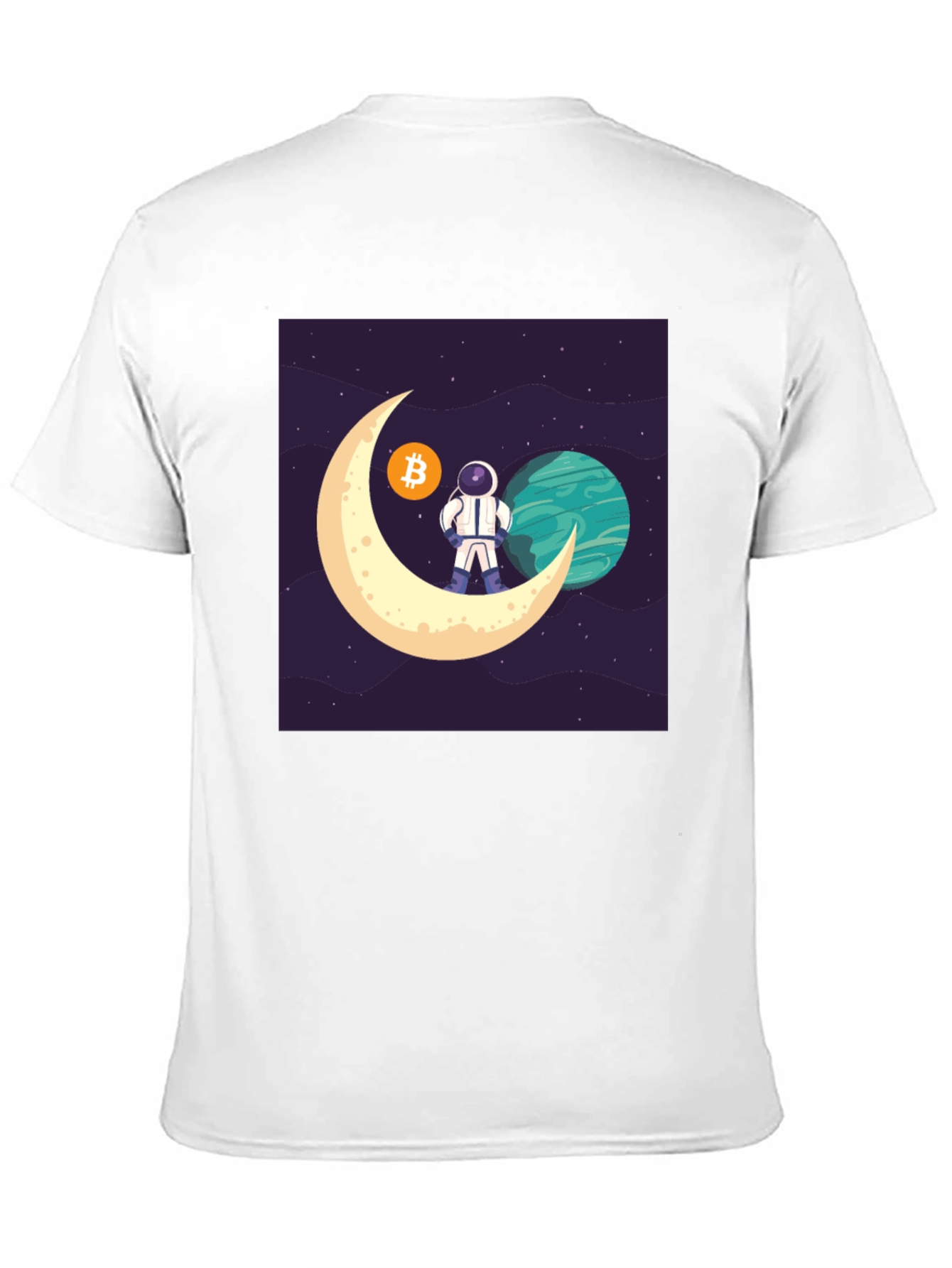 Bitcoin Astronaut T-Shirt - Crypto Moon Landing