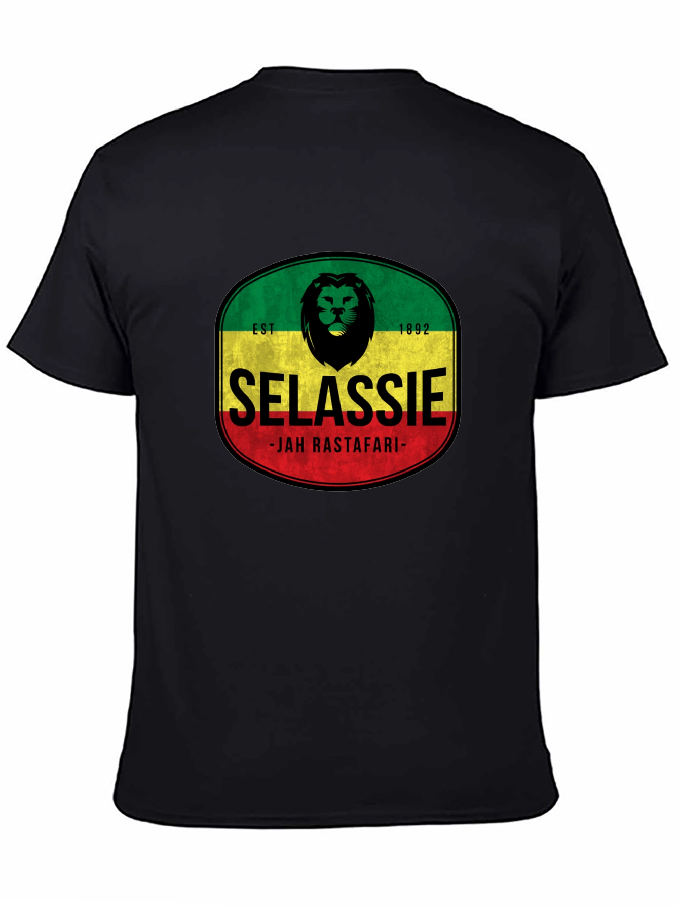Selassie Jah Rastafari Graphic T-Shirt