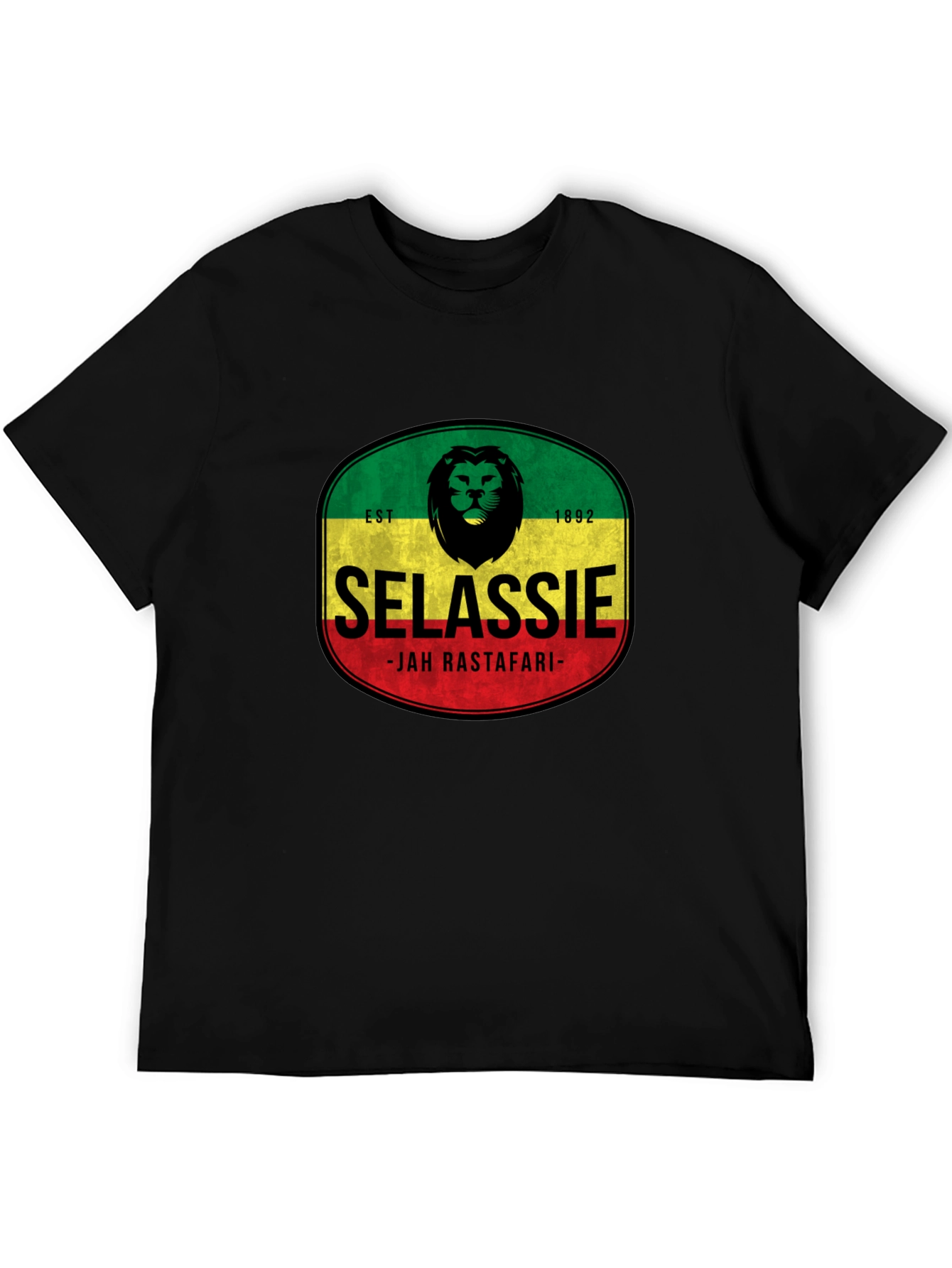 Selassie Jah Rastafari Graphic T-Shirt