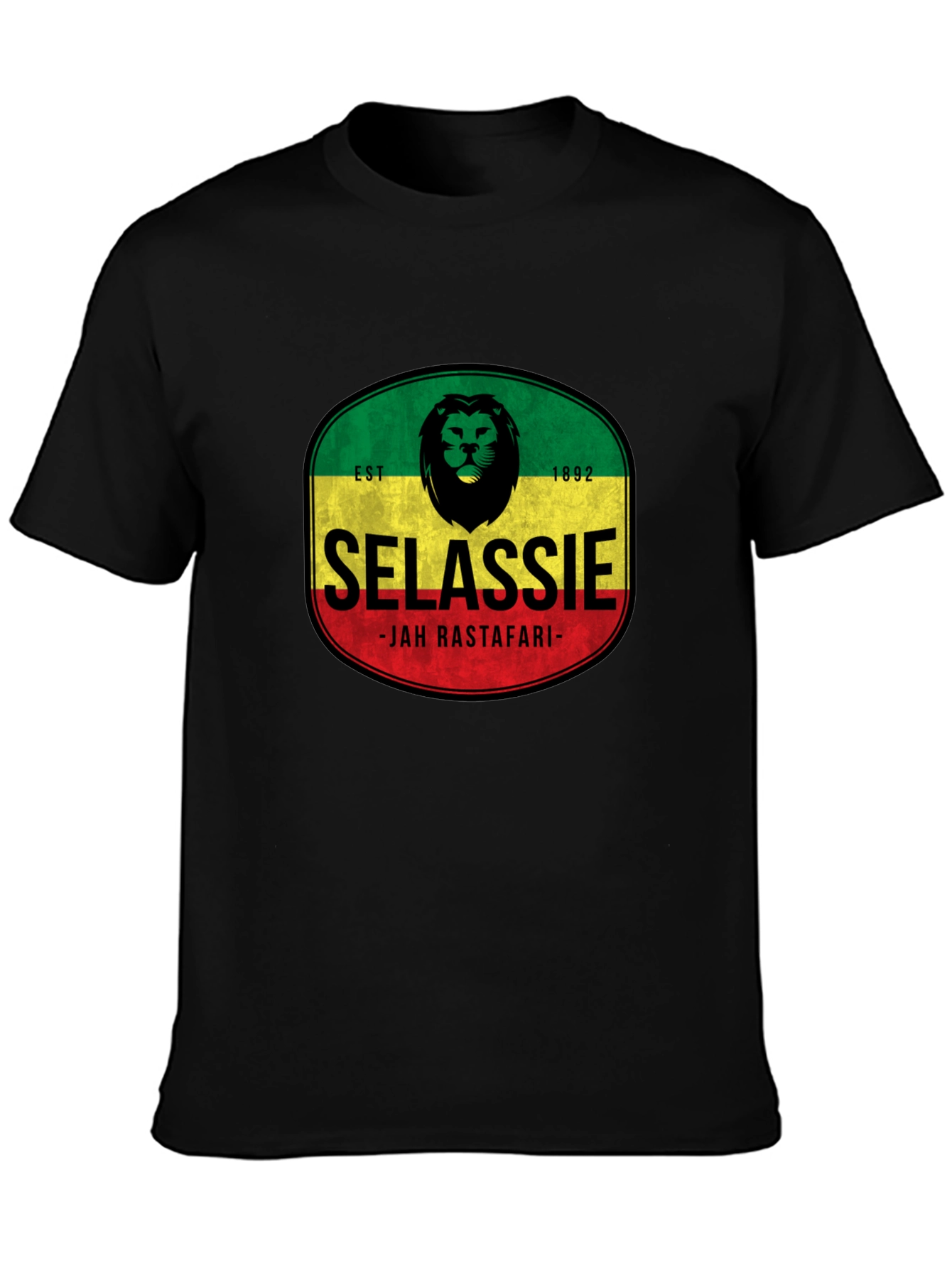 Selassie Jah Rastafari Graphic T-Shirt