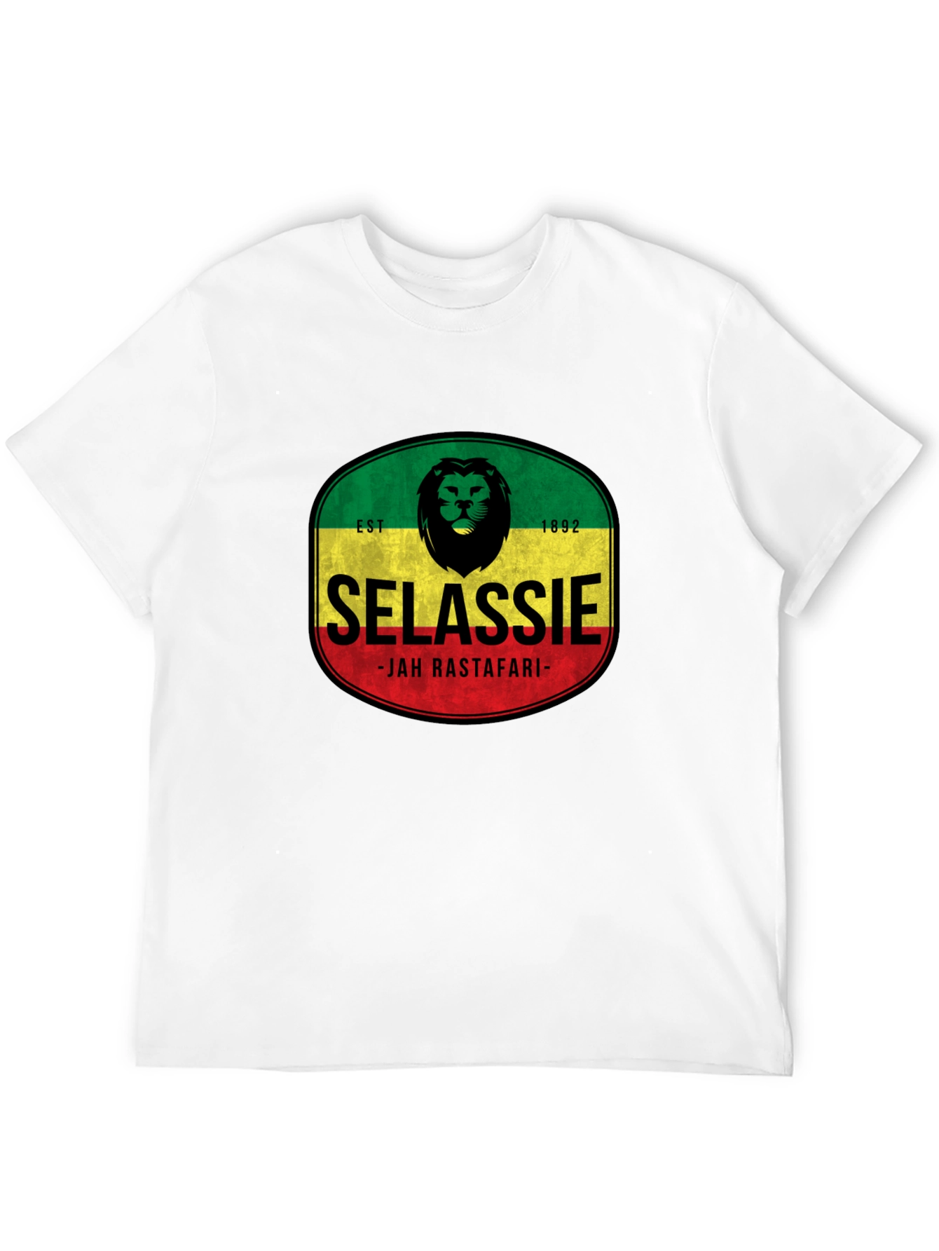 Selassie Jah Rastafari Graphic T-Shirt
