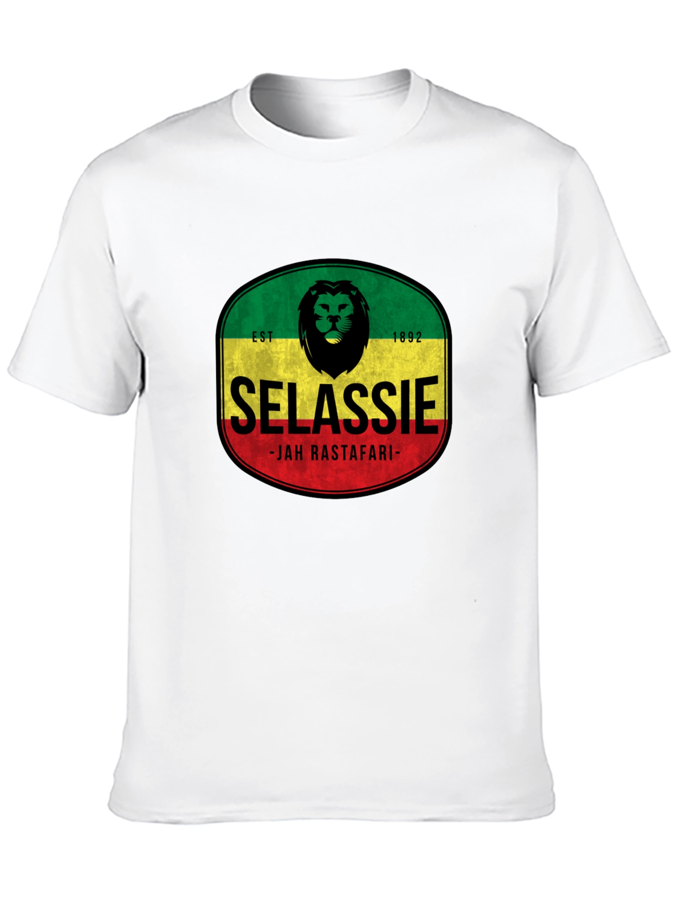 Selassie Jah Rastafari Graphic T-Shirt