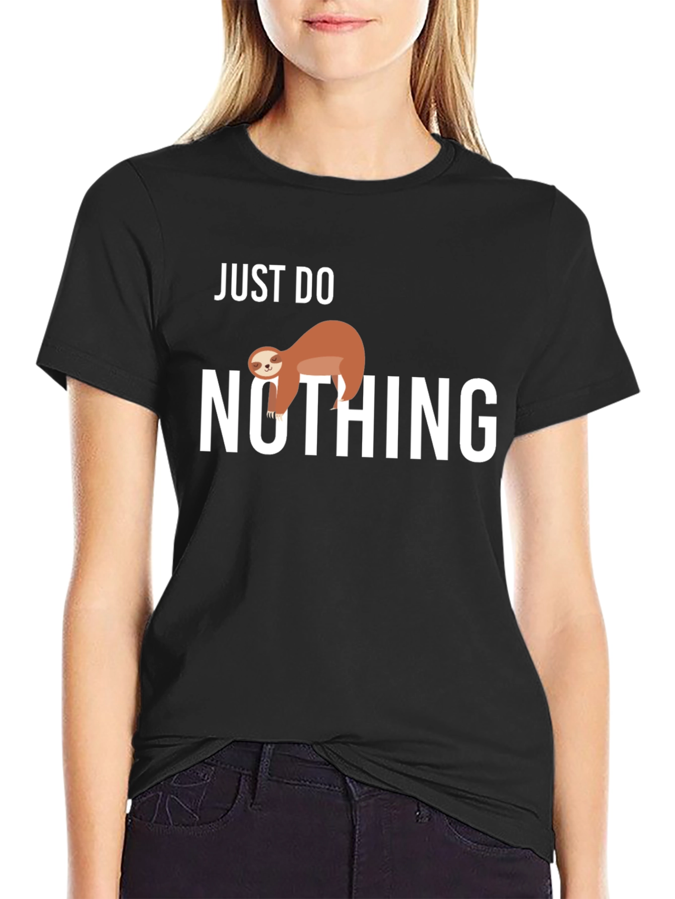 Just Do Nothing Sloth T-Shirt Funny Lazy Animal Tee