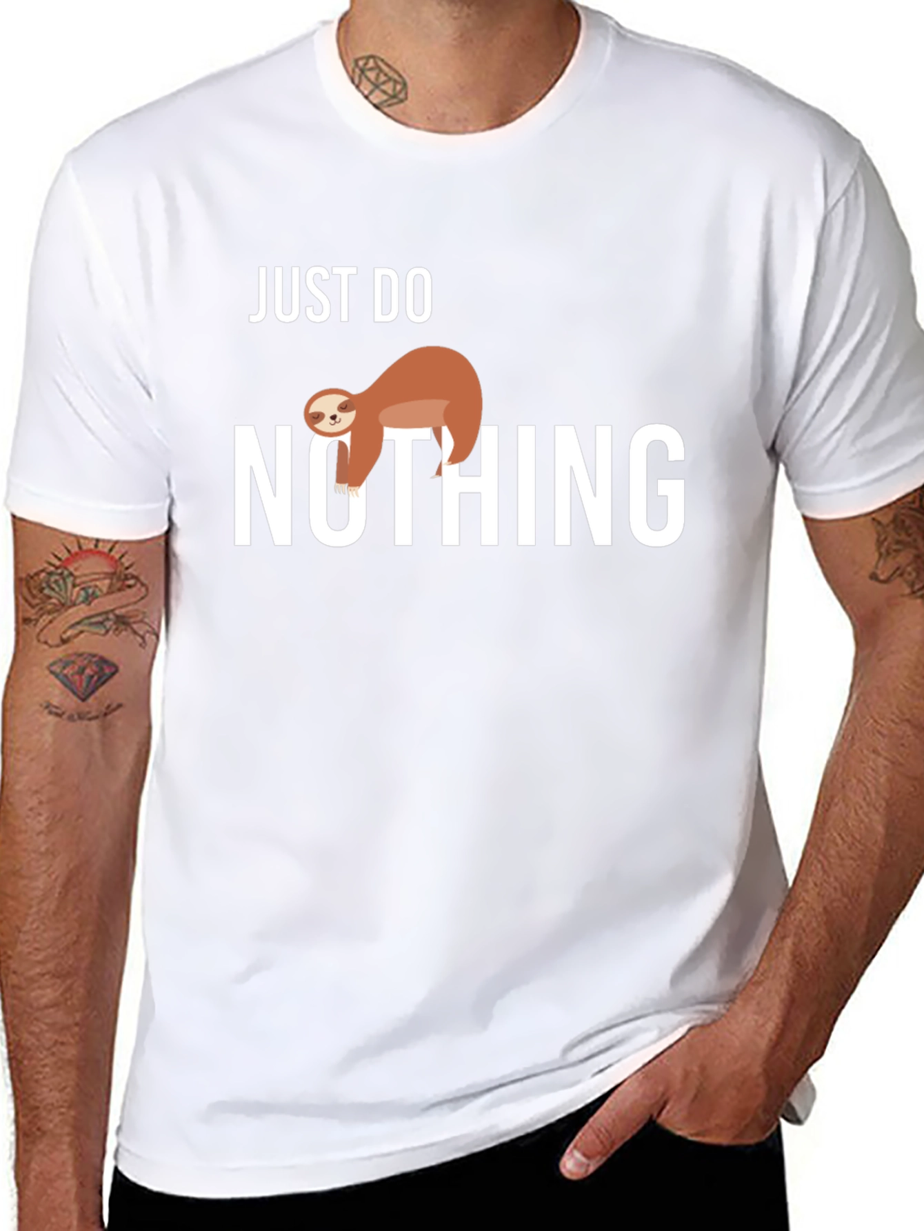 Just Do Nothing Sloth T-Shirt Funny Lazy Animal Tee