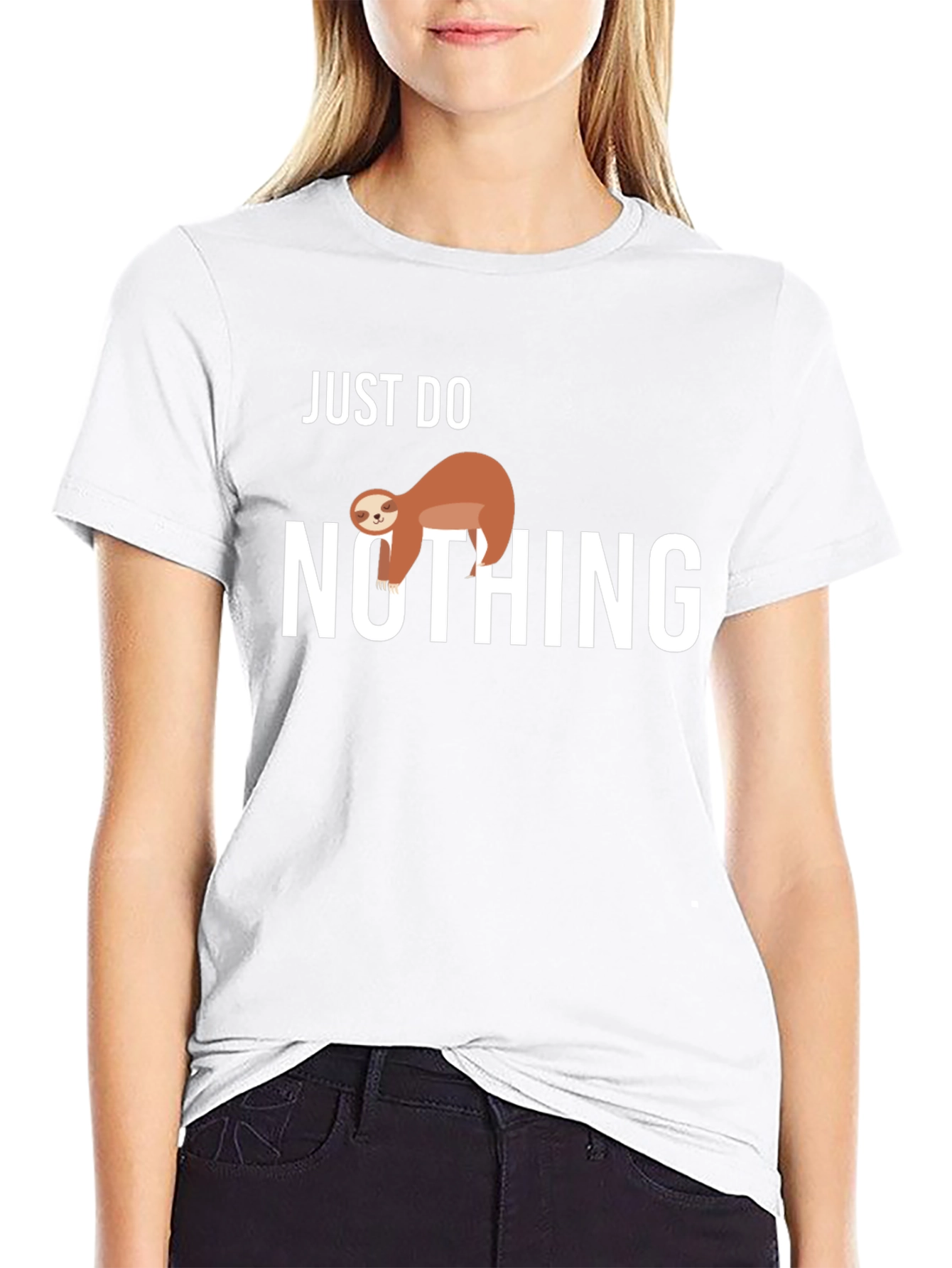 Just Do Nothing Sloth T-Shirt Funny Lazy Animal Tee