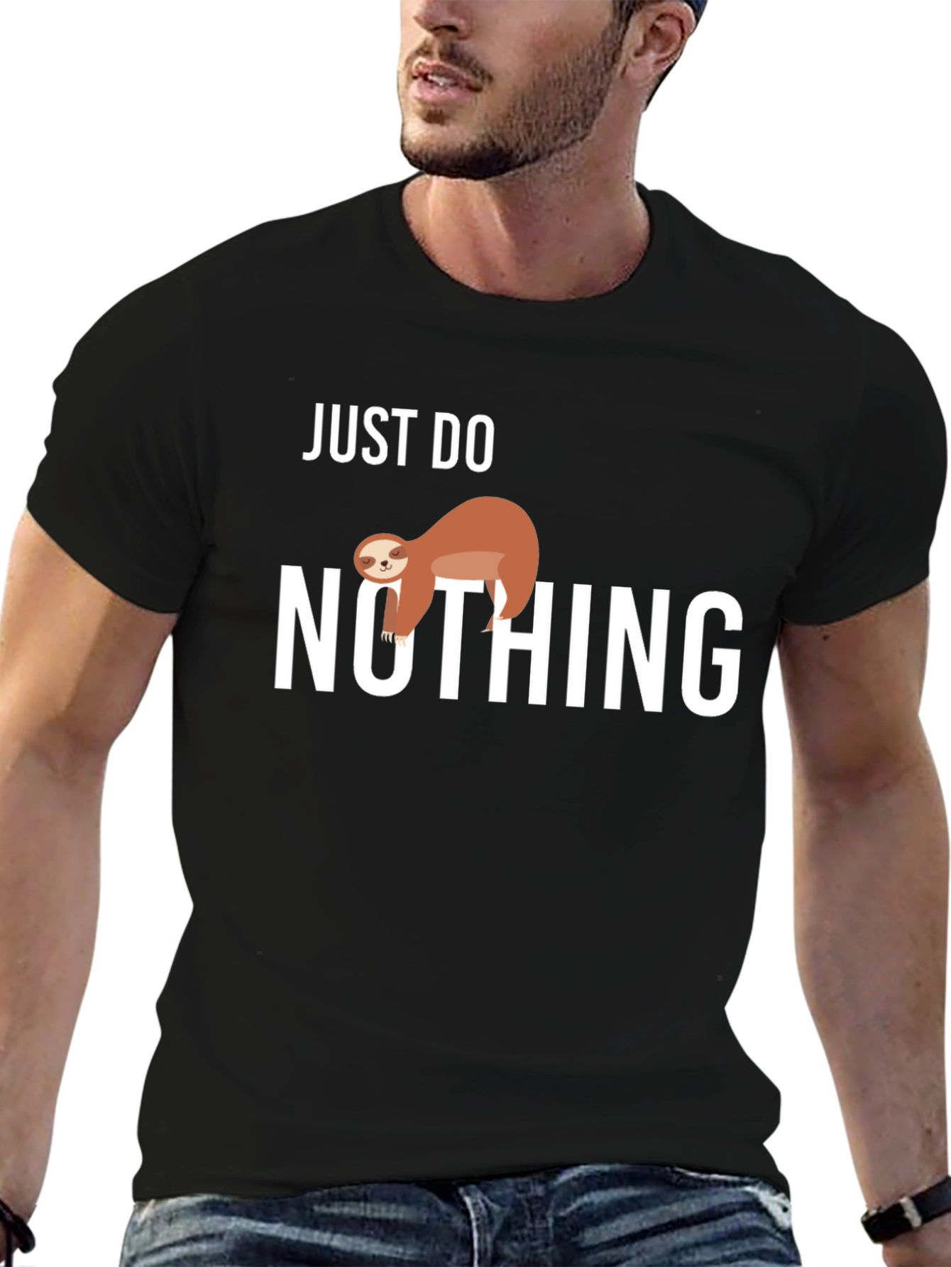 Just Do Nothing Sloth T-Shirt Funny Lazy Animal Tee