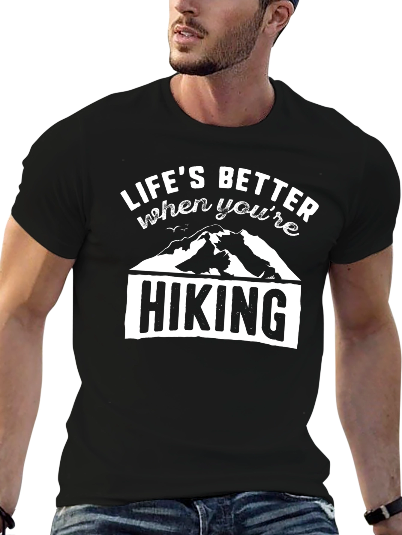 Lifes Better Hiking Graphic Tee - Black