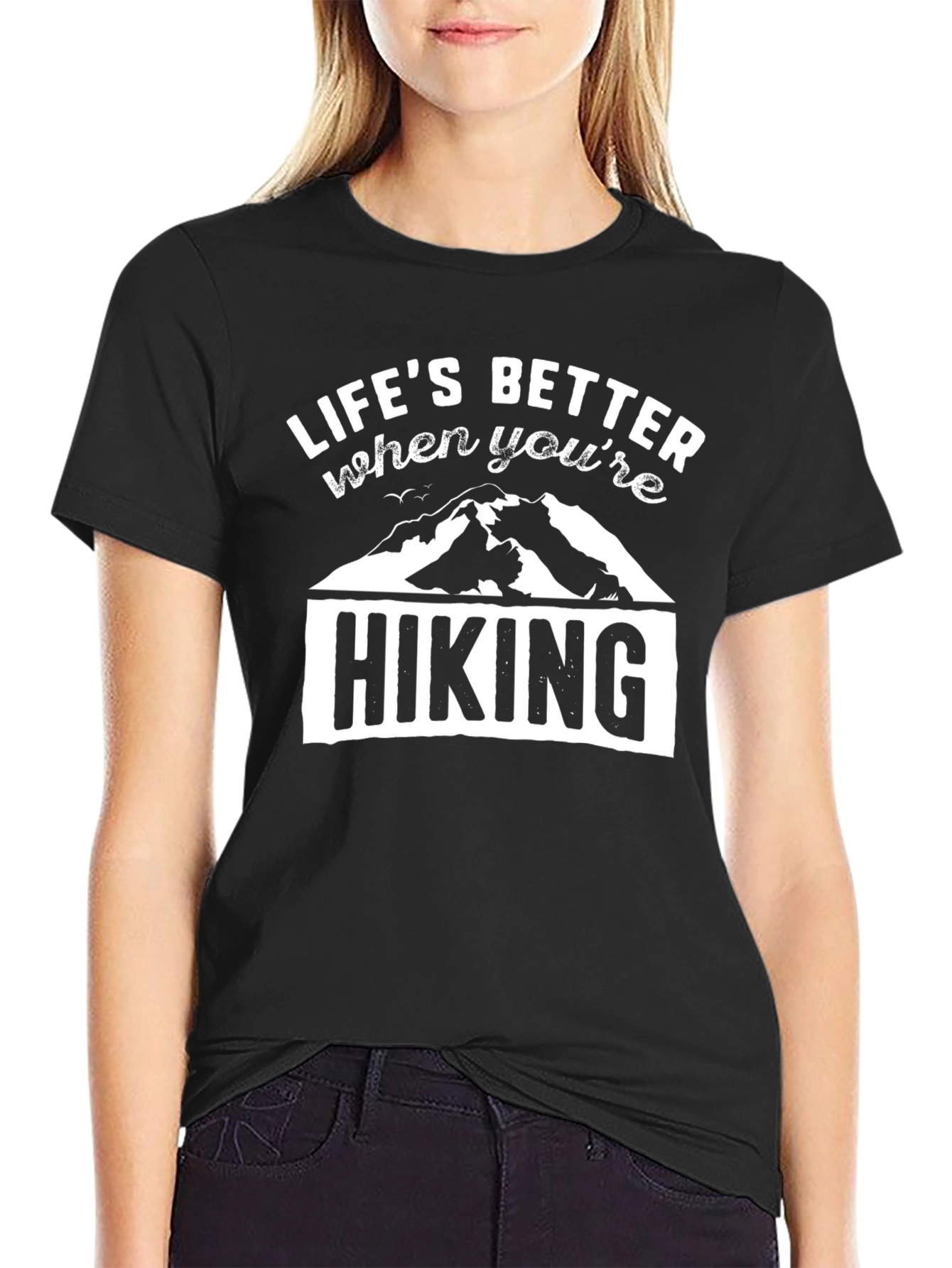 Lifes Better Hiking Graphic Tee - Black