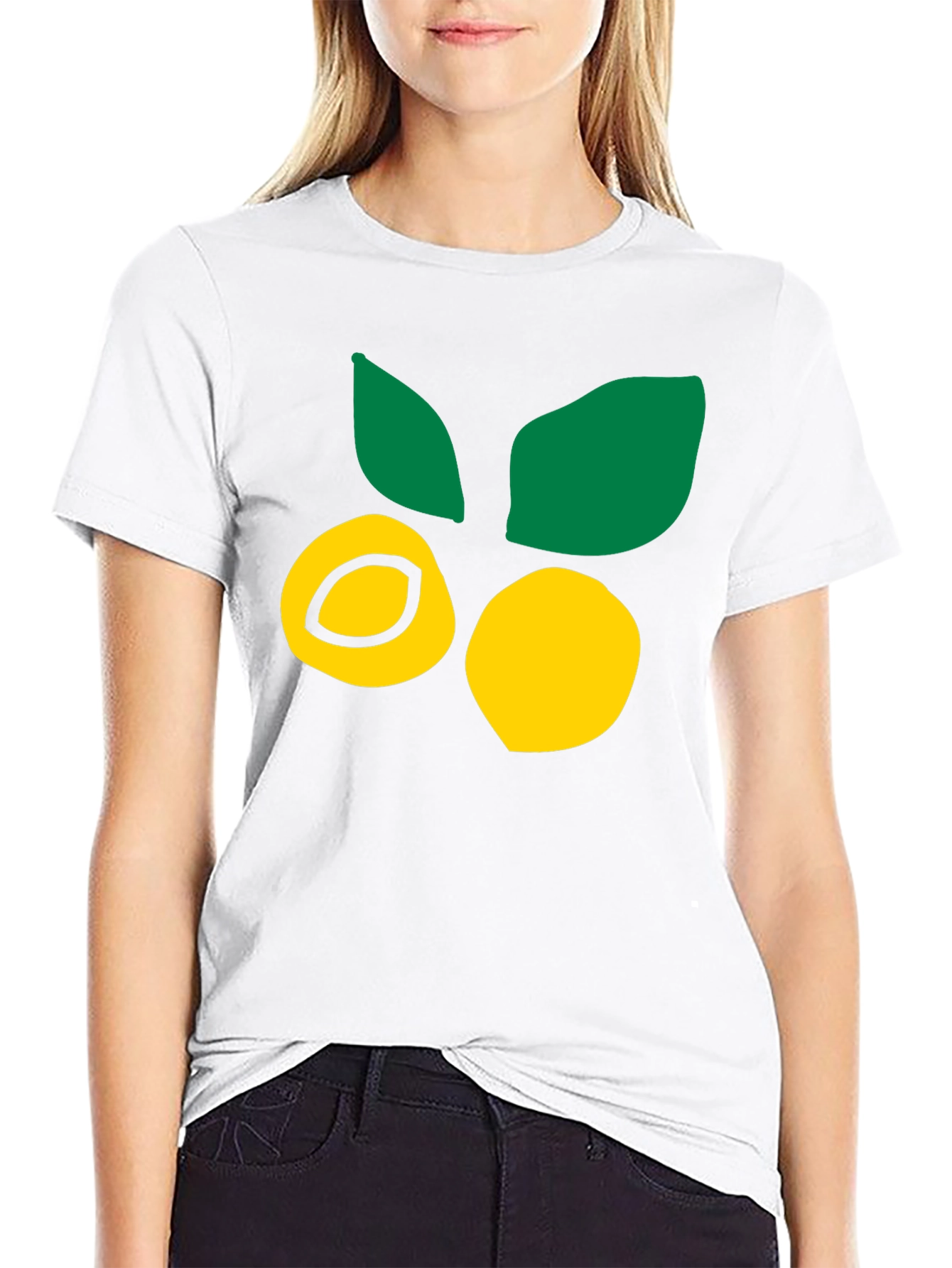 Citrus Fruit Graphic Tee - Black Cotton T-Shirt