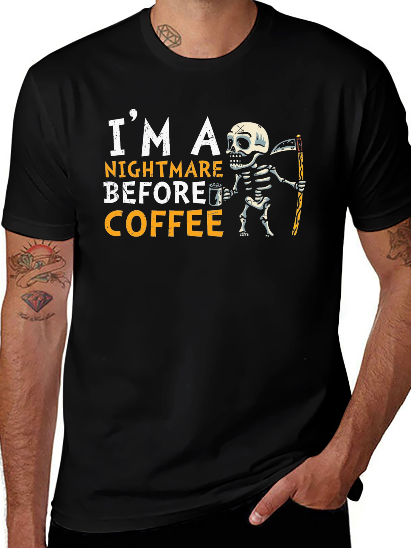 Nightmare Before Coffee Skeleton T-Shirt