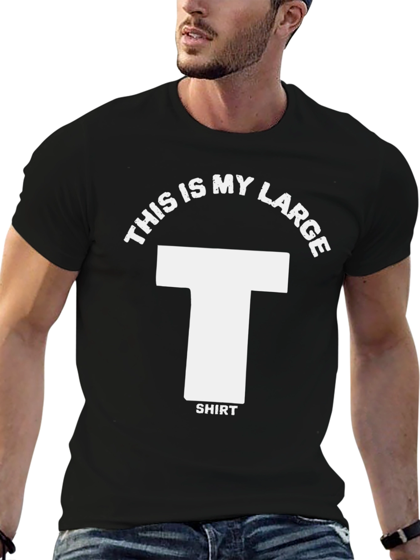 Funny This is My Large T-Shirt Graphic Tee