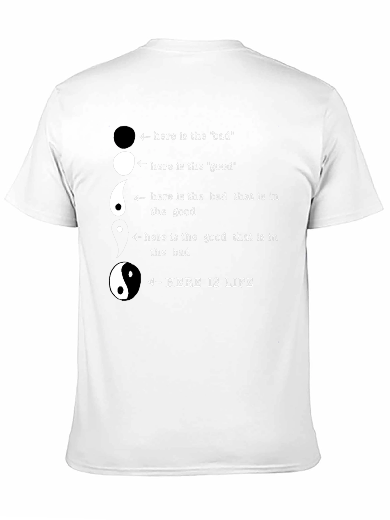 Yin Yang Philosophy T-Shirt - Here Is Life