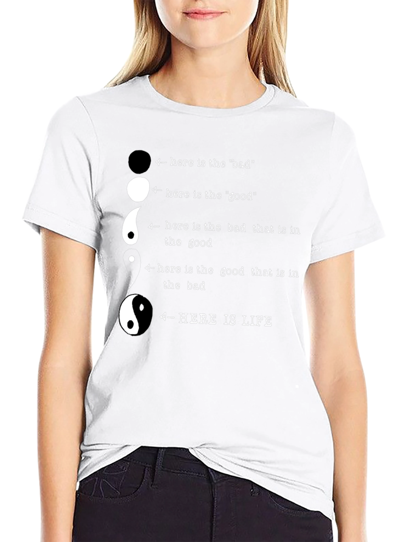 Yin Yang Philosophy T-Shirt - Here Is Life