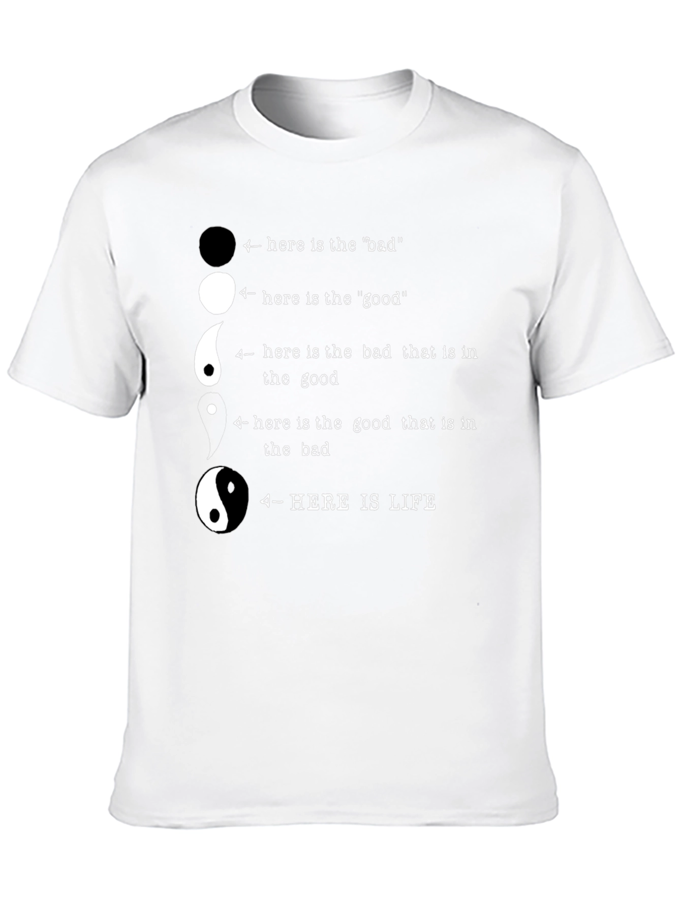 Yin Yang Philosophy T-Shirt - Here Is Life
