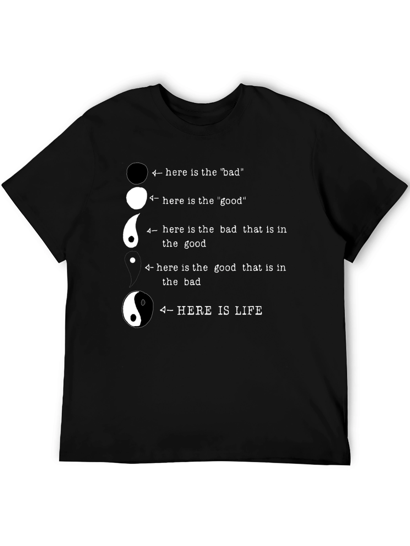 Yin Yang Philosophy T-Shirt - Here Is Life