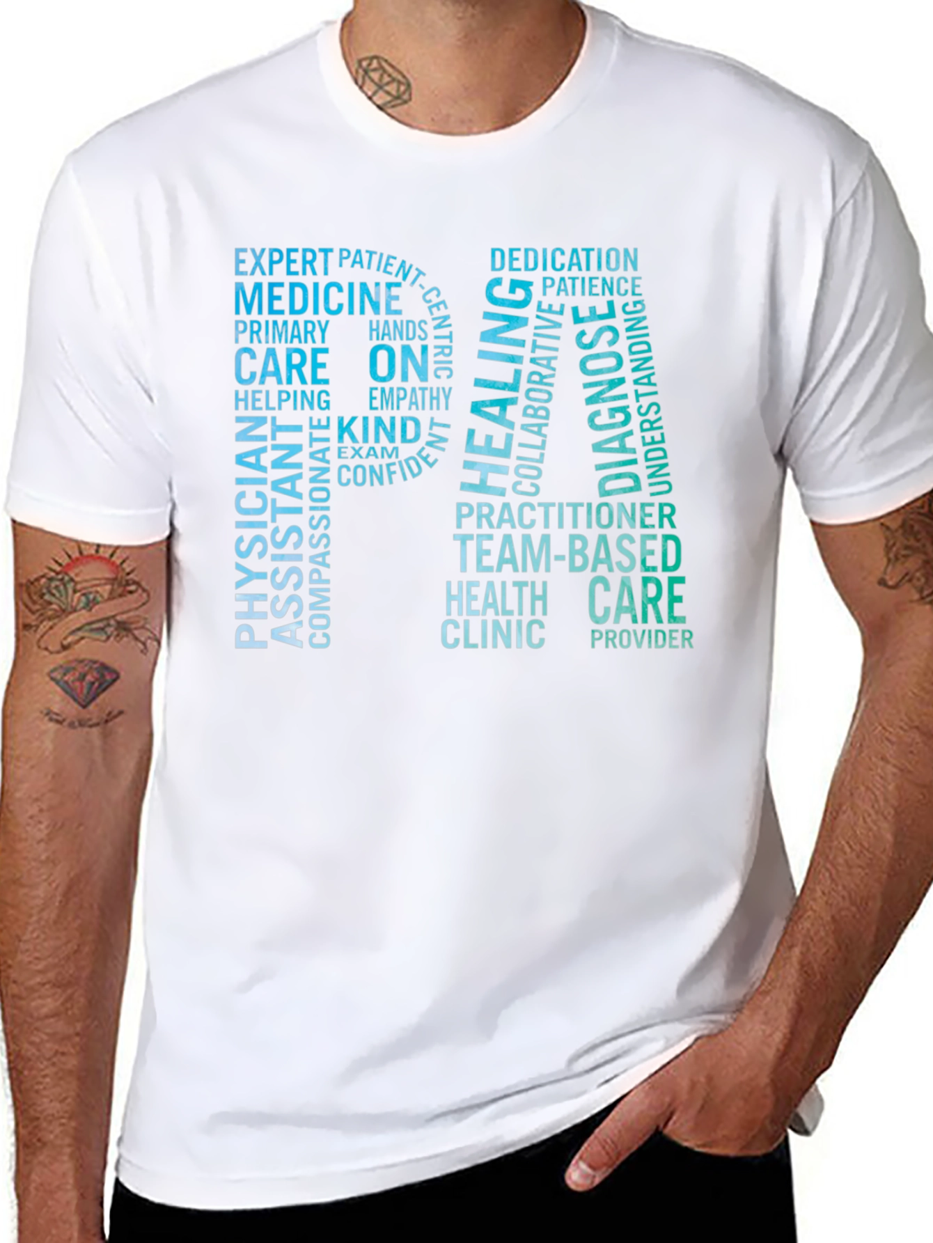 RN Word Cloud T-Shirt - Medical Professional Tee
