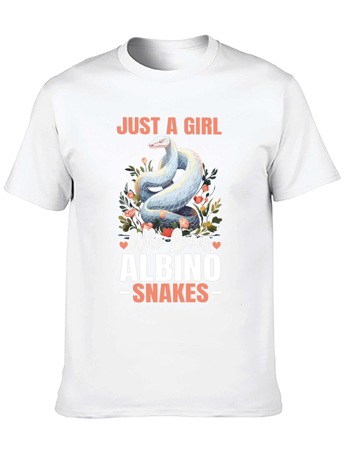 Girl Loves Albino Snakes Graphic Tee