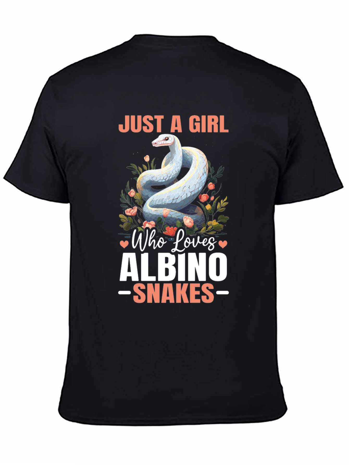 Girl Loves Albino Snakes Graphic Tee
