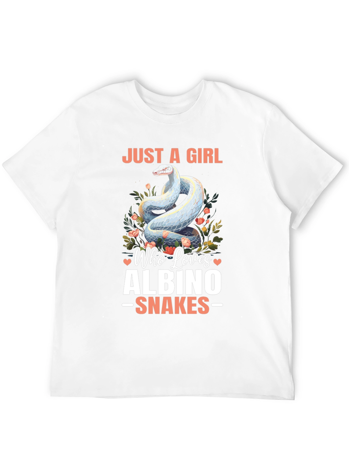 Girl Loves Albino Snakes Graphic Tee