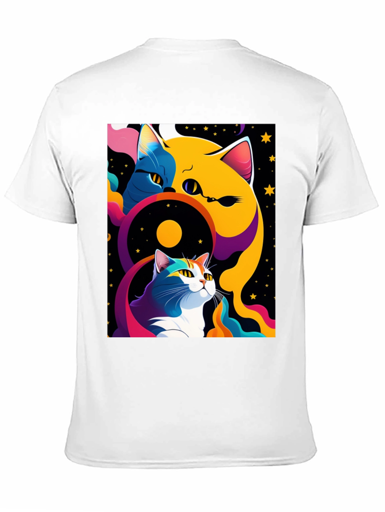 Psychedelic Cat Graphic Tee