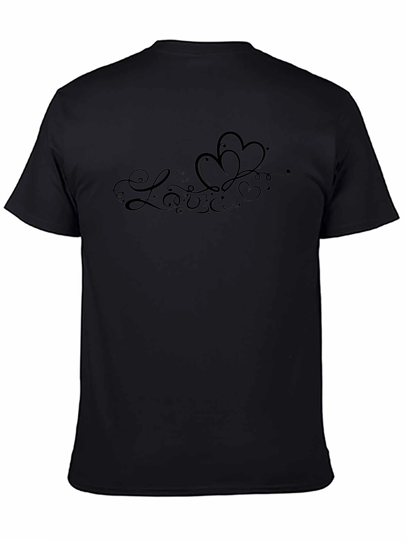 Love Heart Graphic T-Shirt - Trendy Black Tee