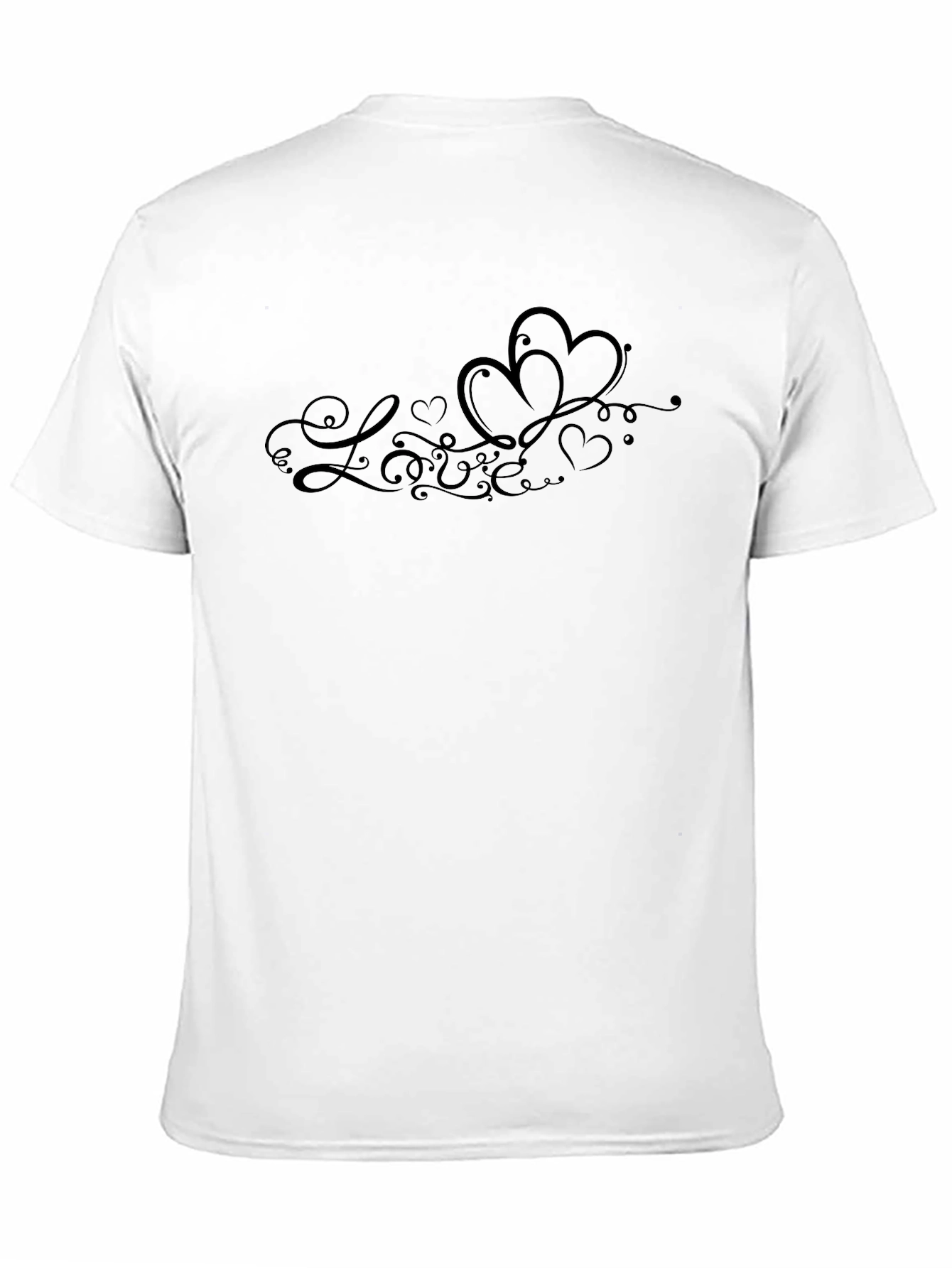 Love Heart Graphic T-Shirt - Trendy Black Tee