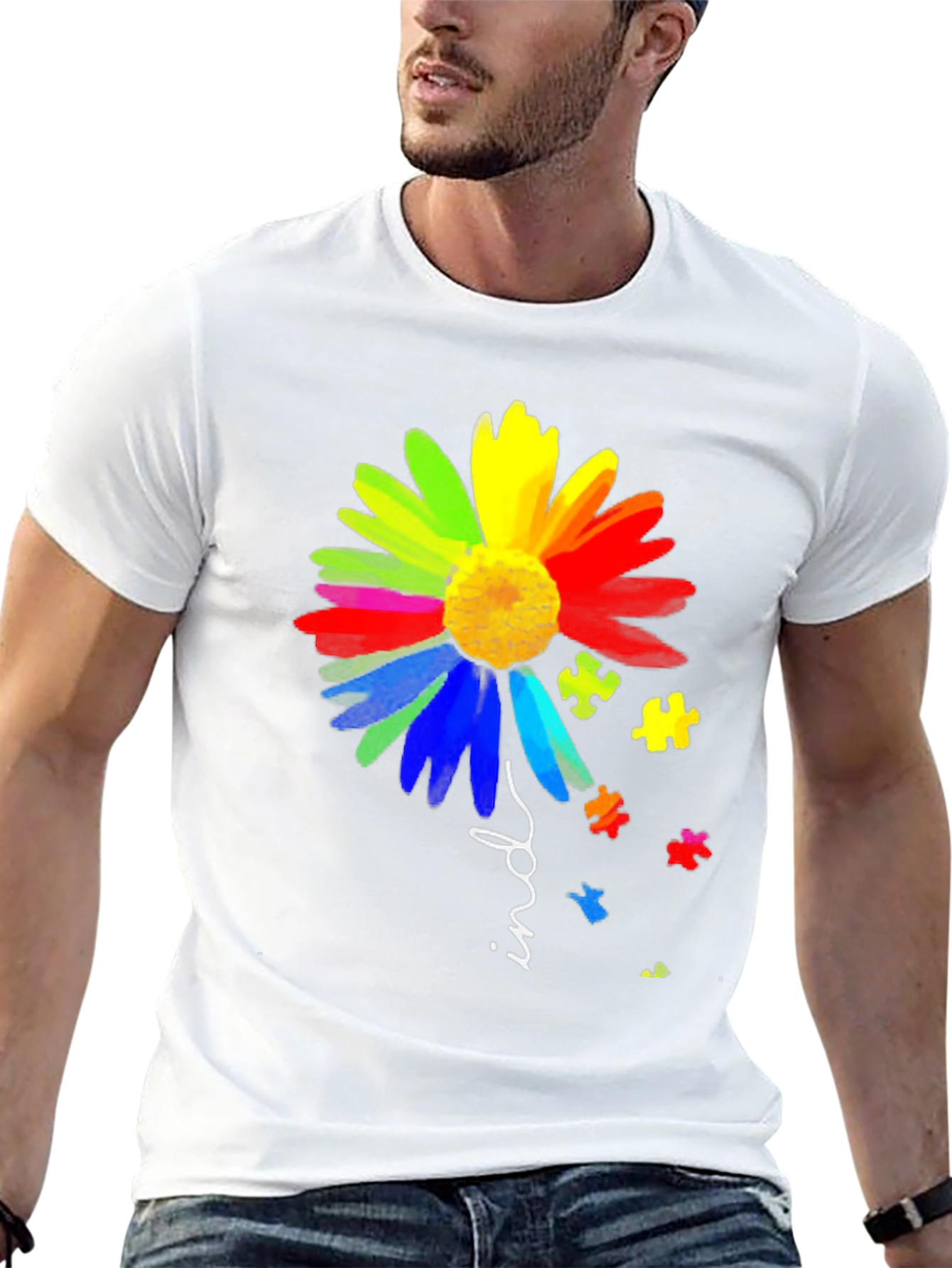 Autism Awareness Kind Flower Graphic Tee