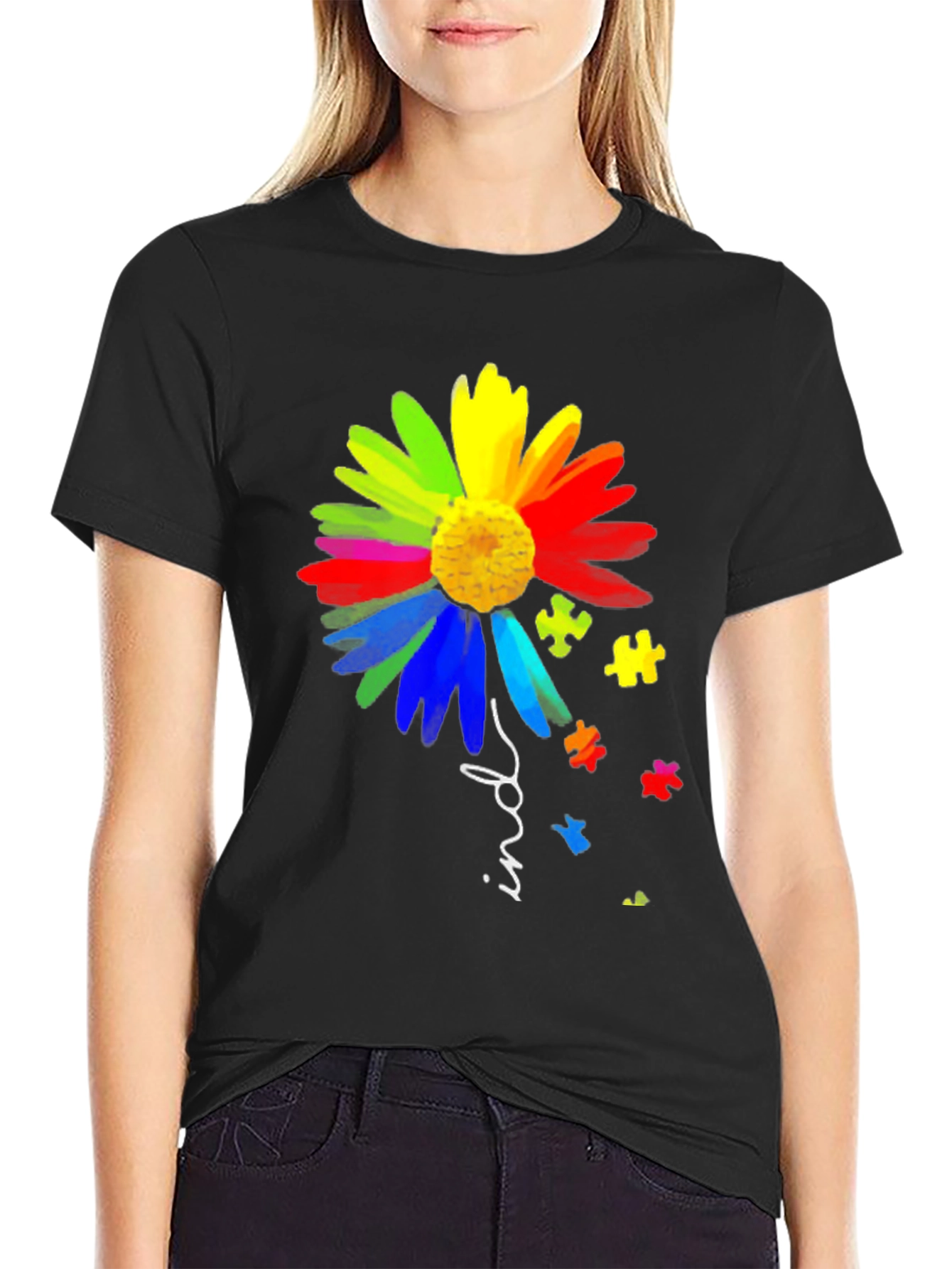Autism Awareness Kind Flower Graphic Tee