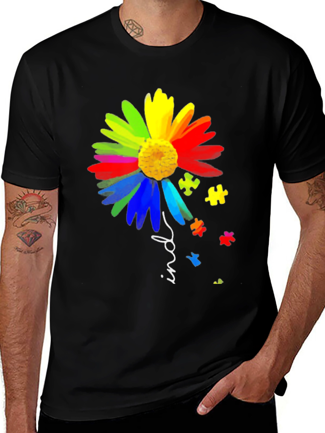 Autism Awareness Kind Flower Graphic Tee