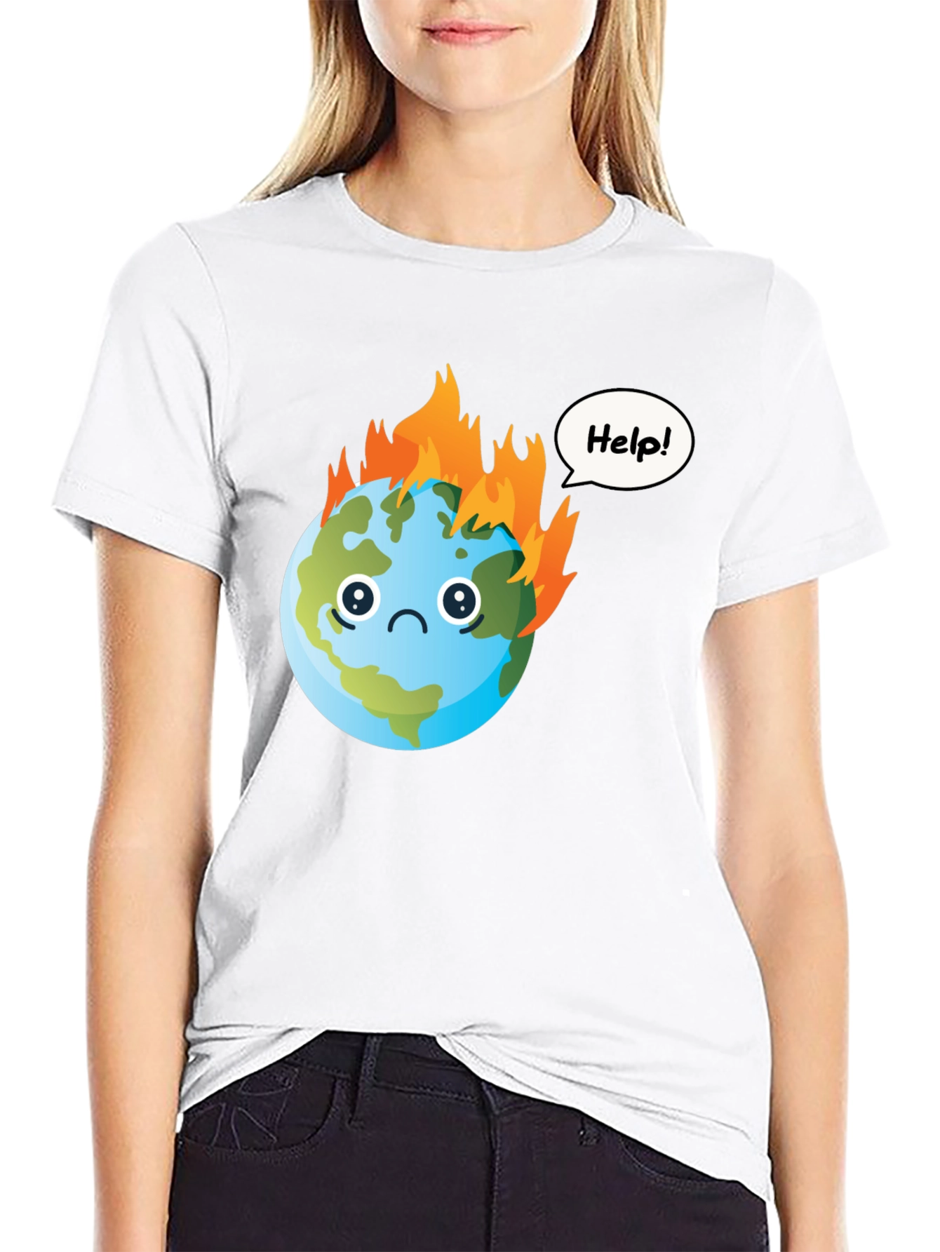 Distressed Earth Graphic T-Shirt