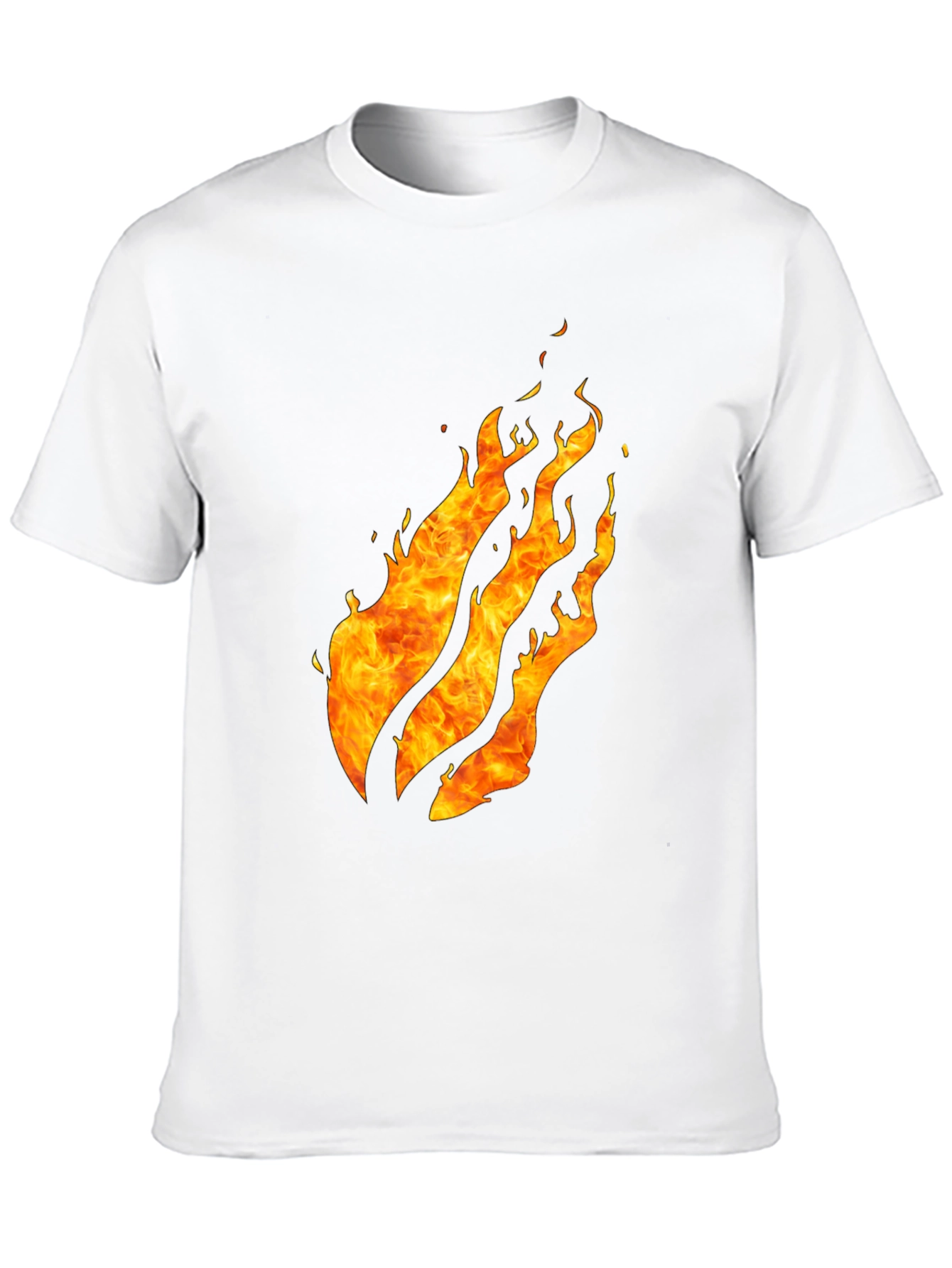 Fiery Flames Graphic Black T-Shirt - Bold Design