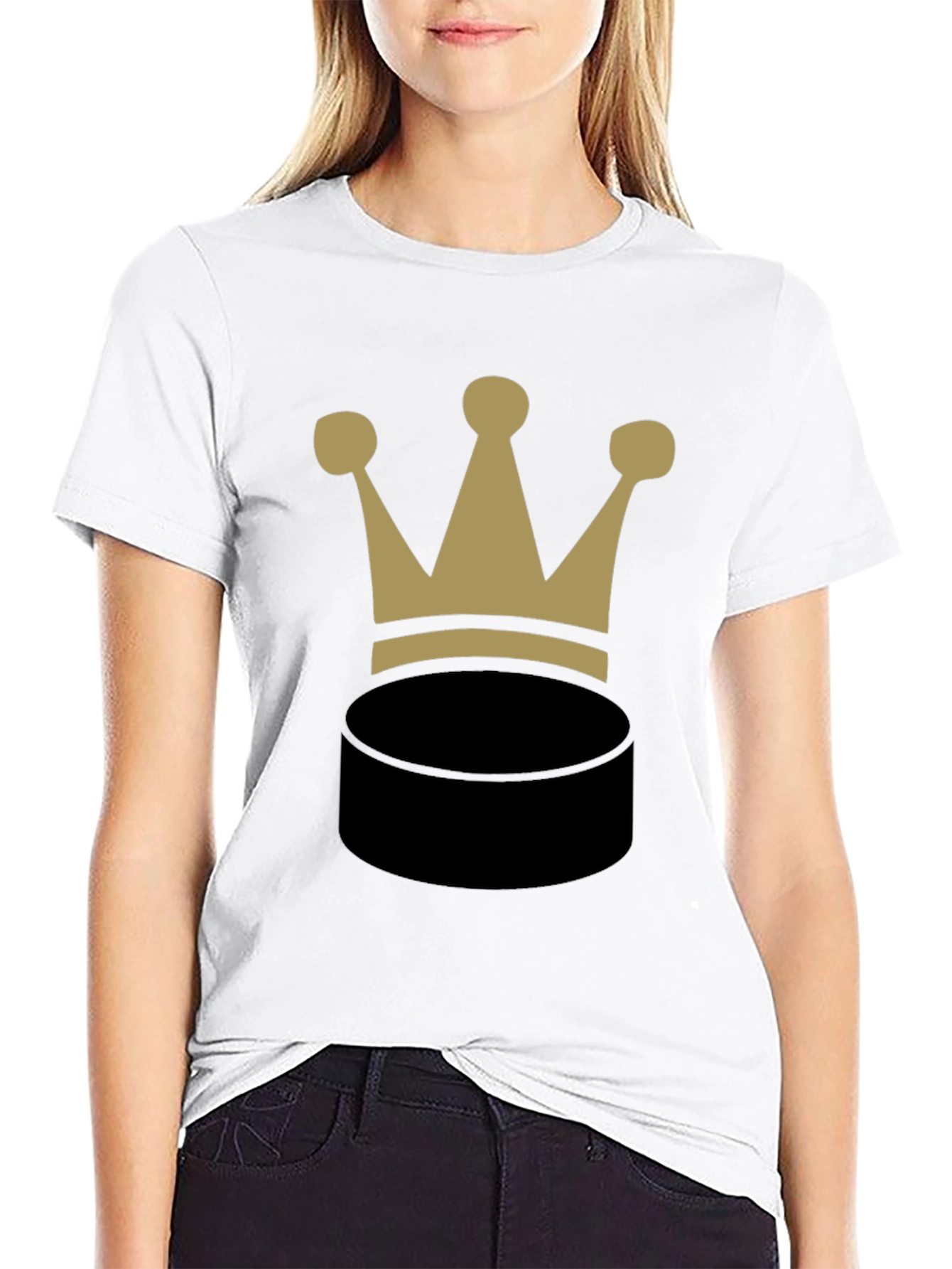 Crown Puck Graphic T-Shirt - Black