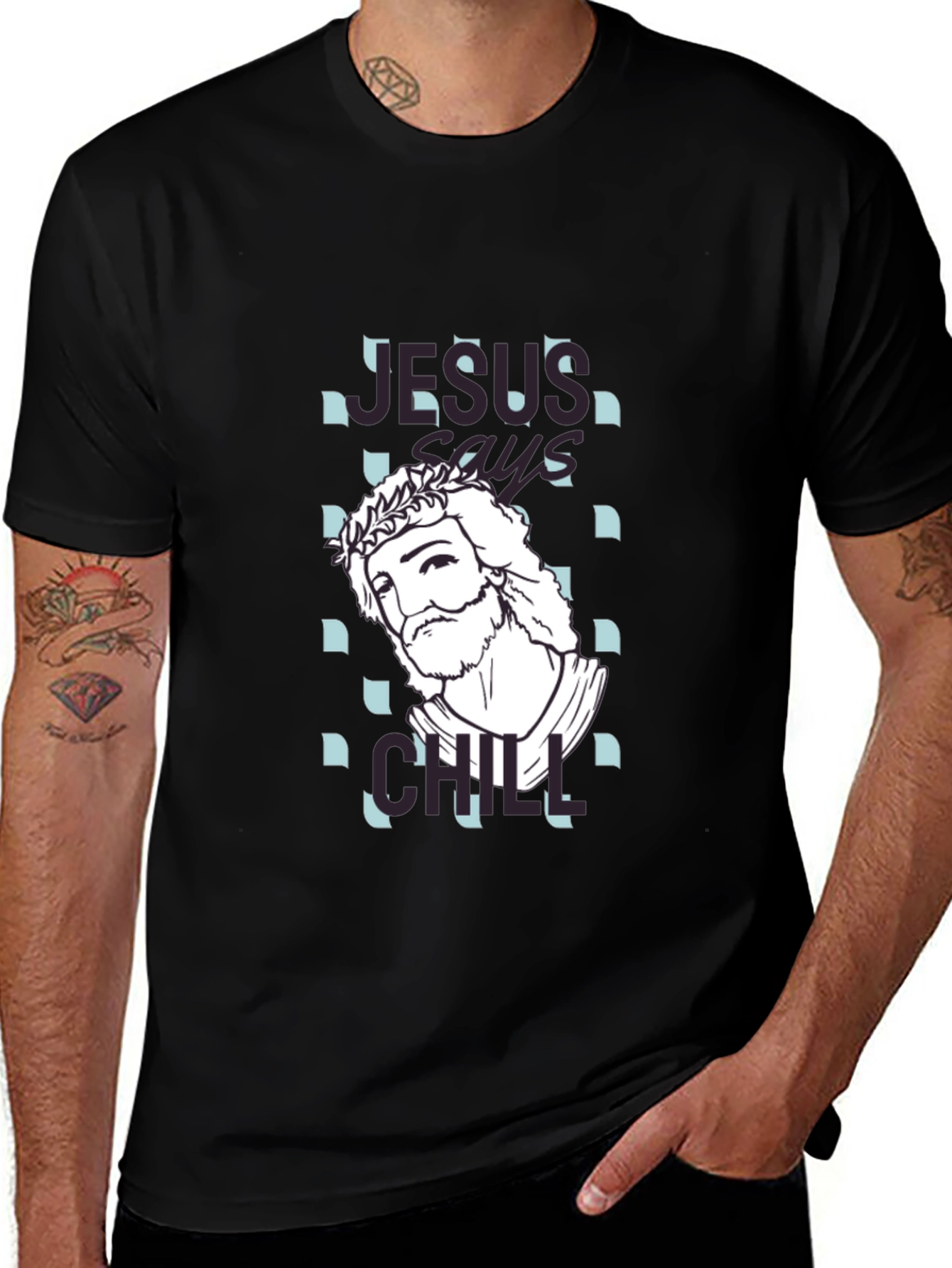 Jesus Says Chill T-Shirt - Relaxed Graphic Tee